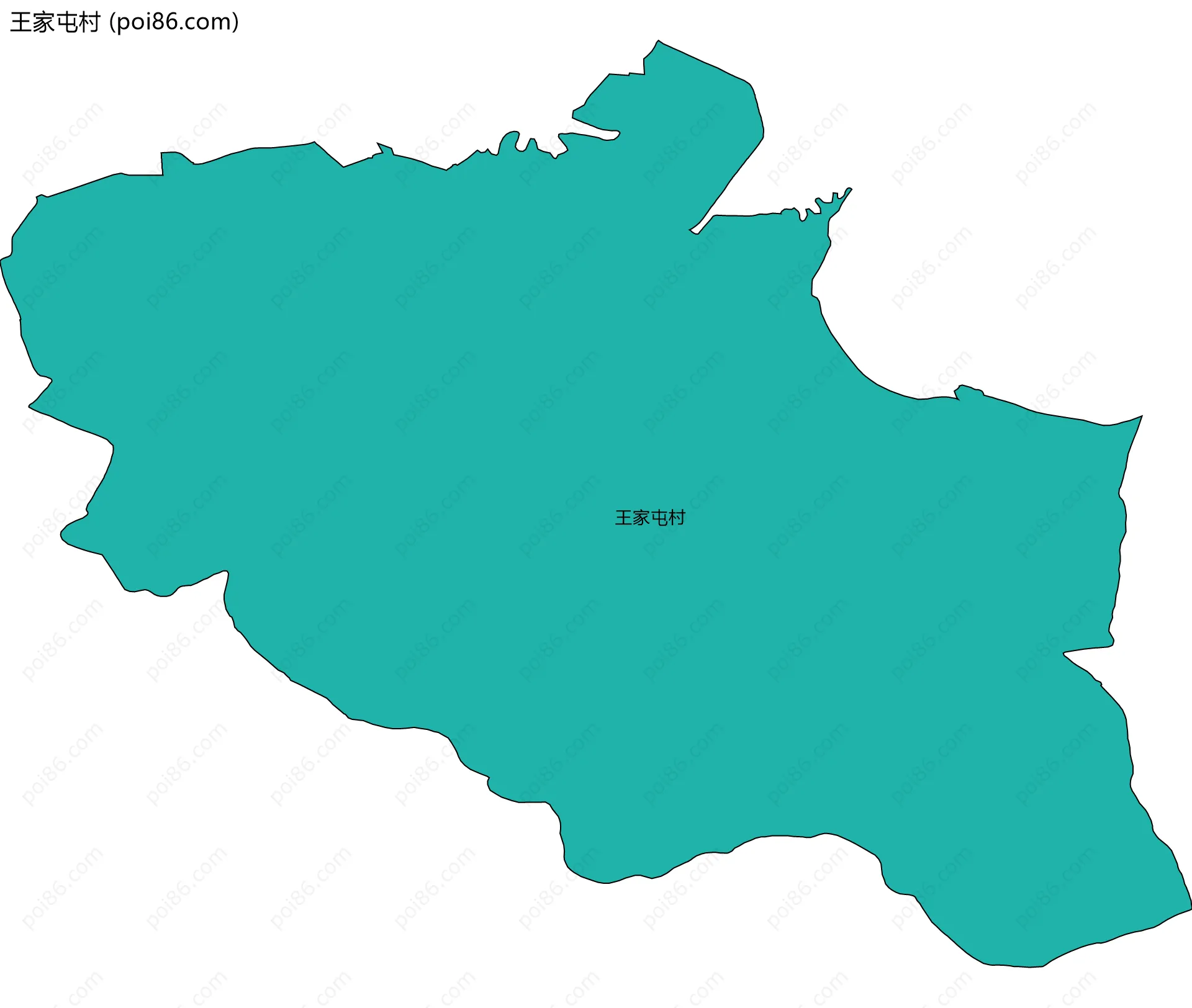 王家屯村边界地图