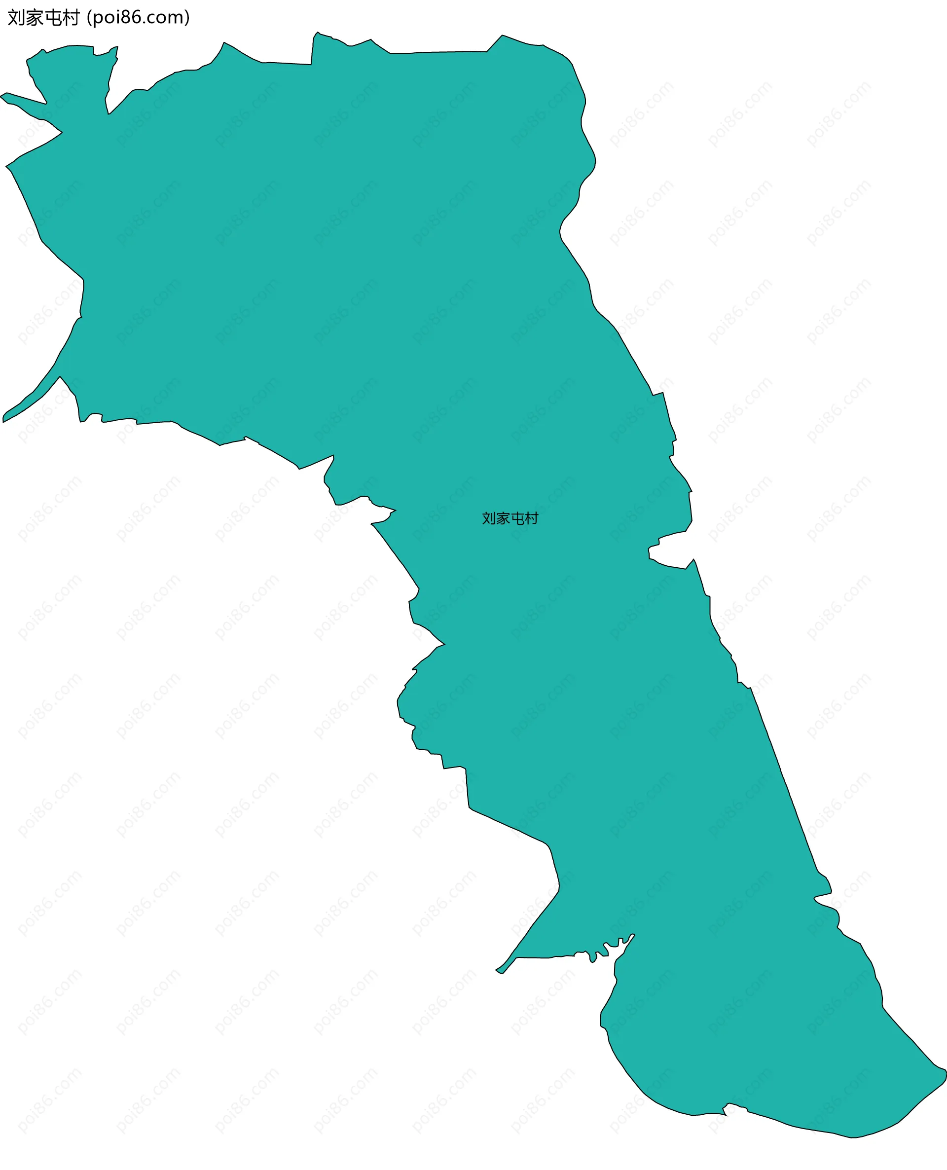 刘家屯村边界地图