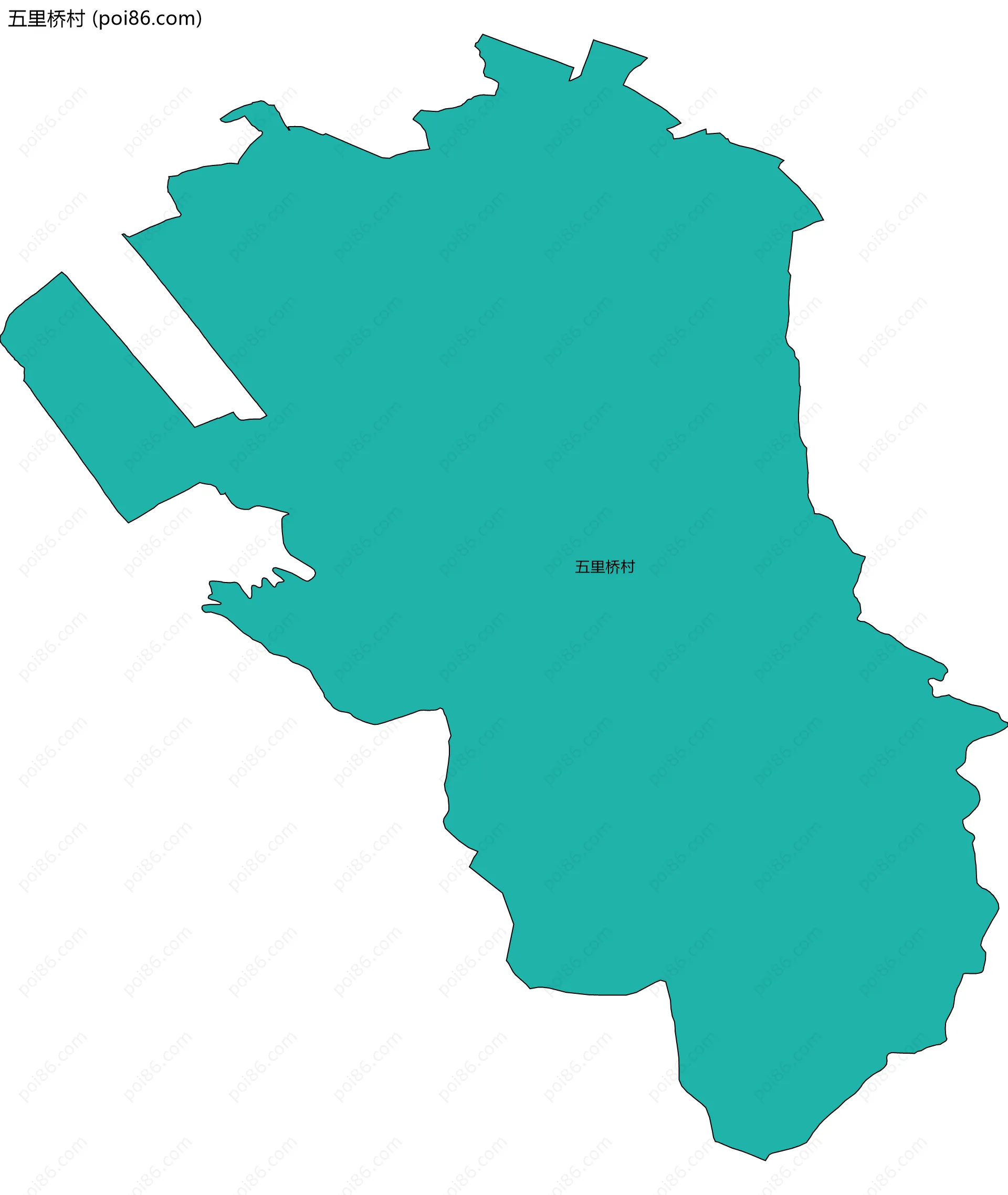 五里桥村边界地图