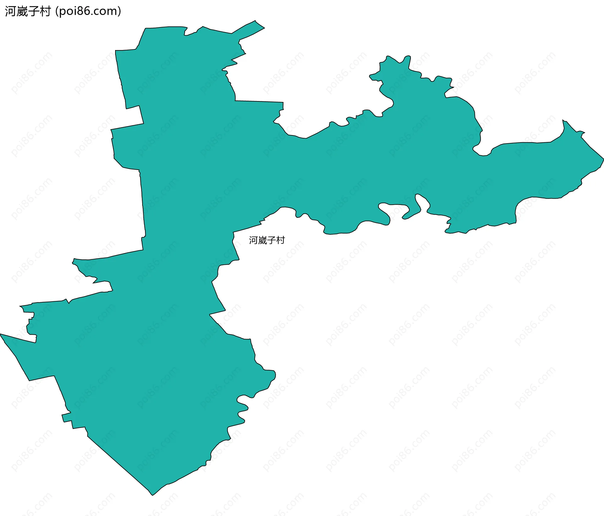 河崴子村边界地图