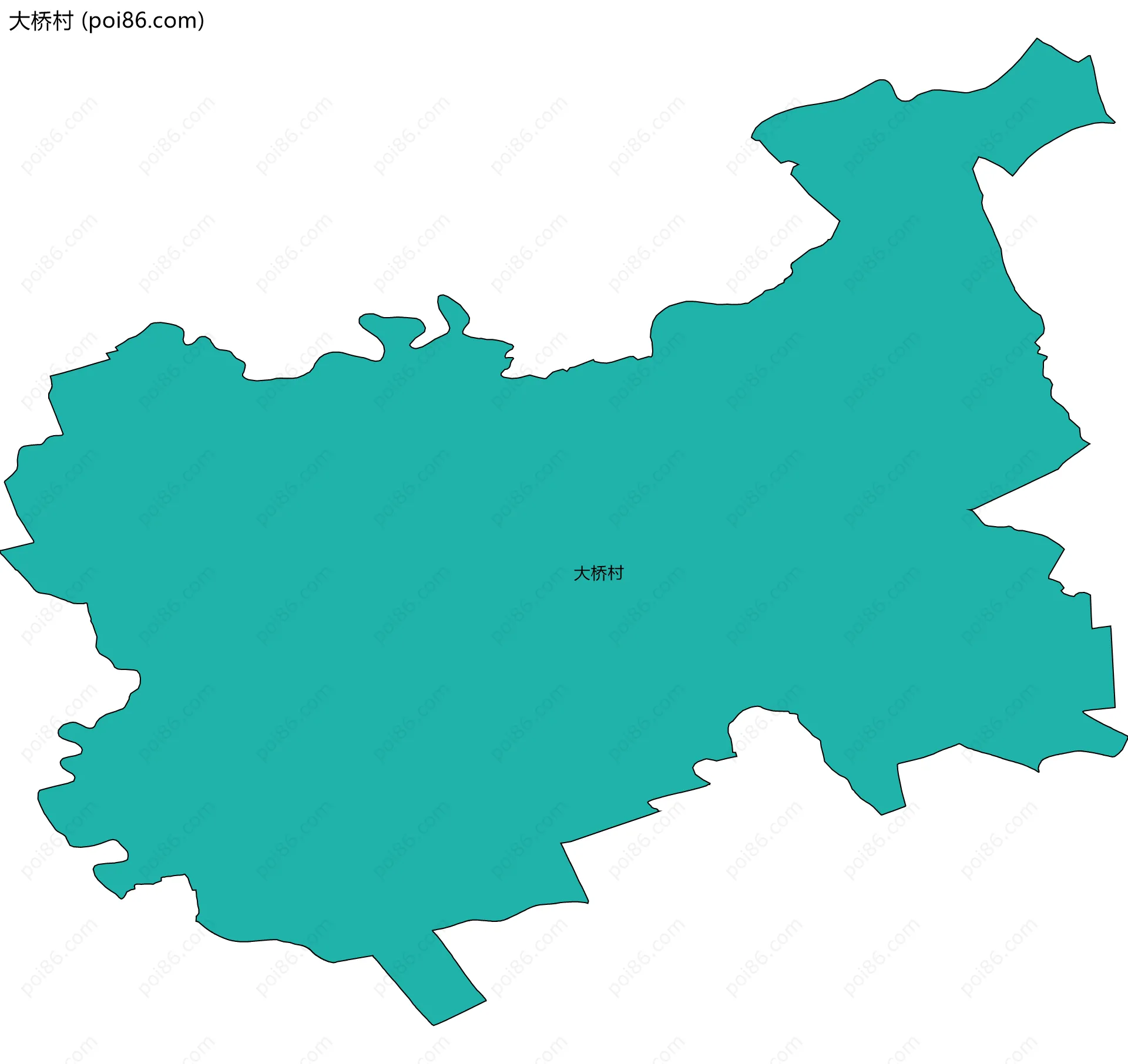 大桥村边界地图