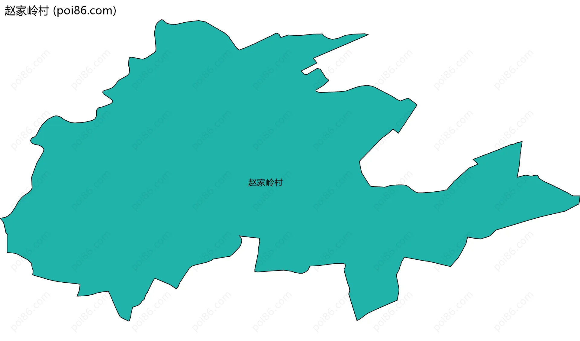 赵家岭村边界地图