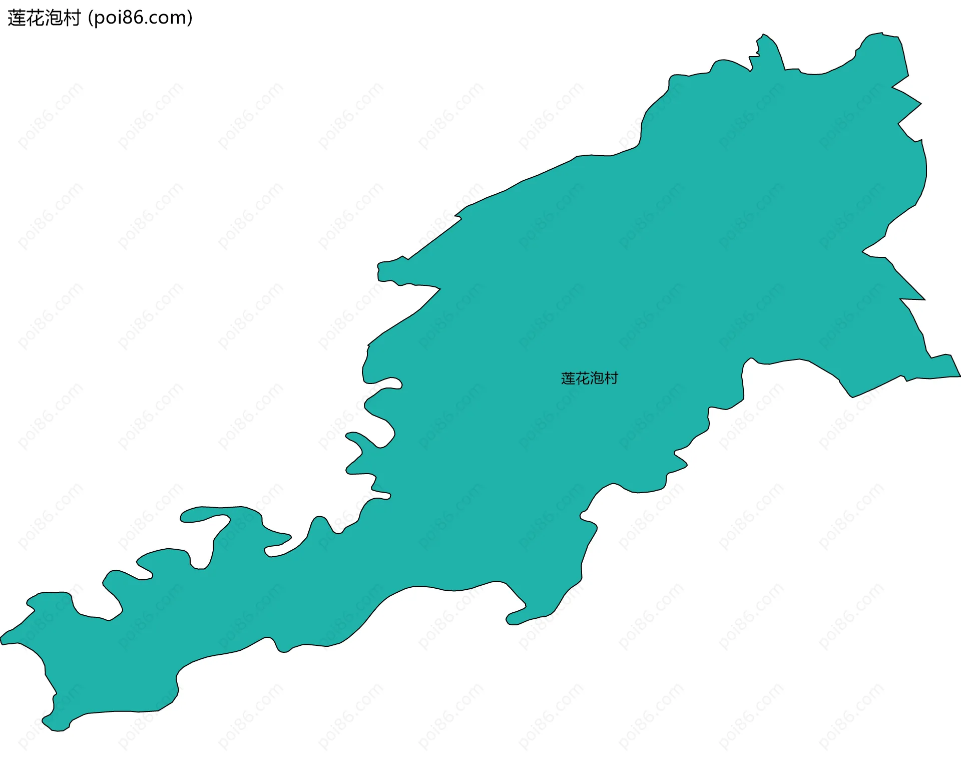 莲花泡村边界地图