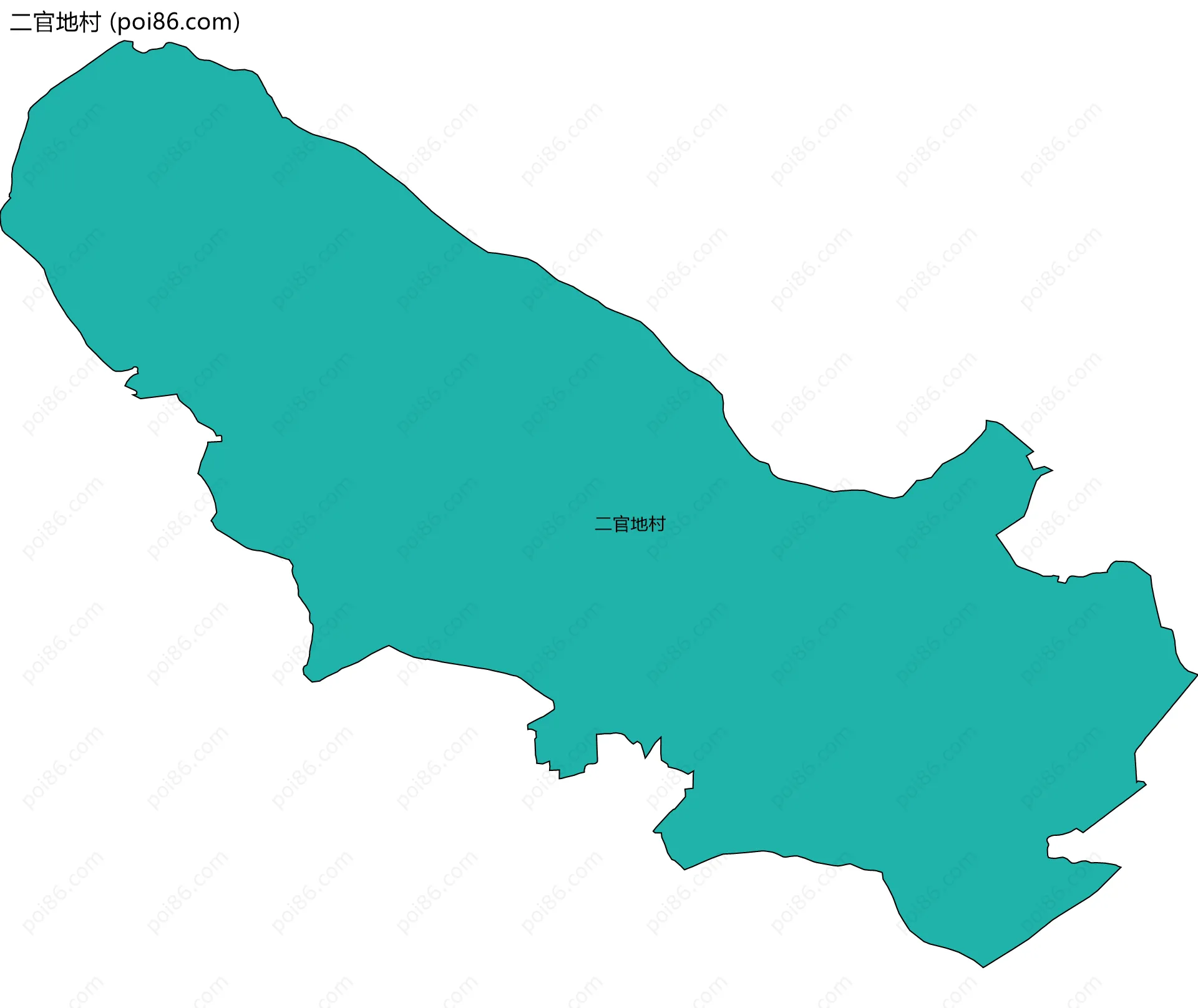 二官地村边界地图