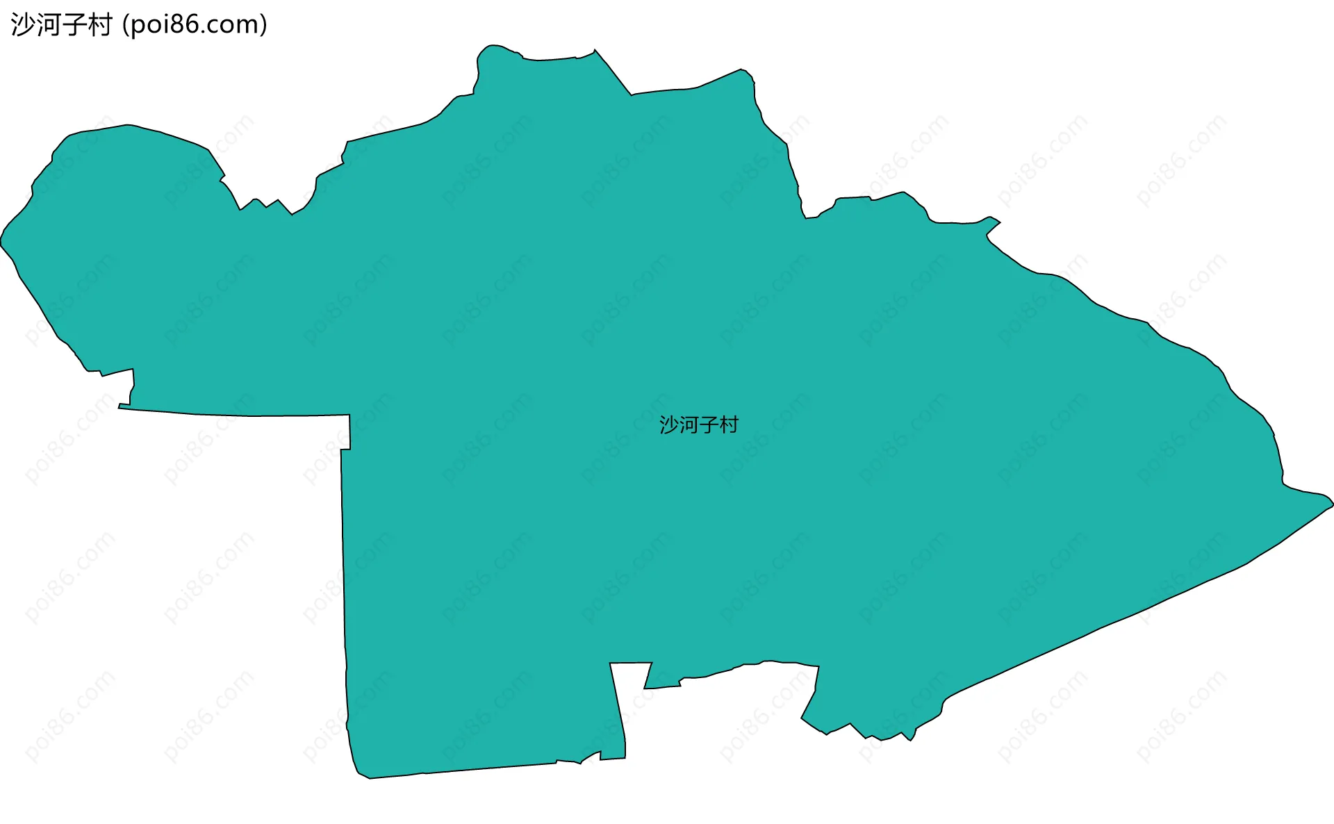 沙河子村边界地图