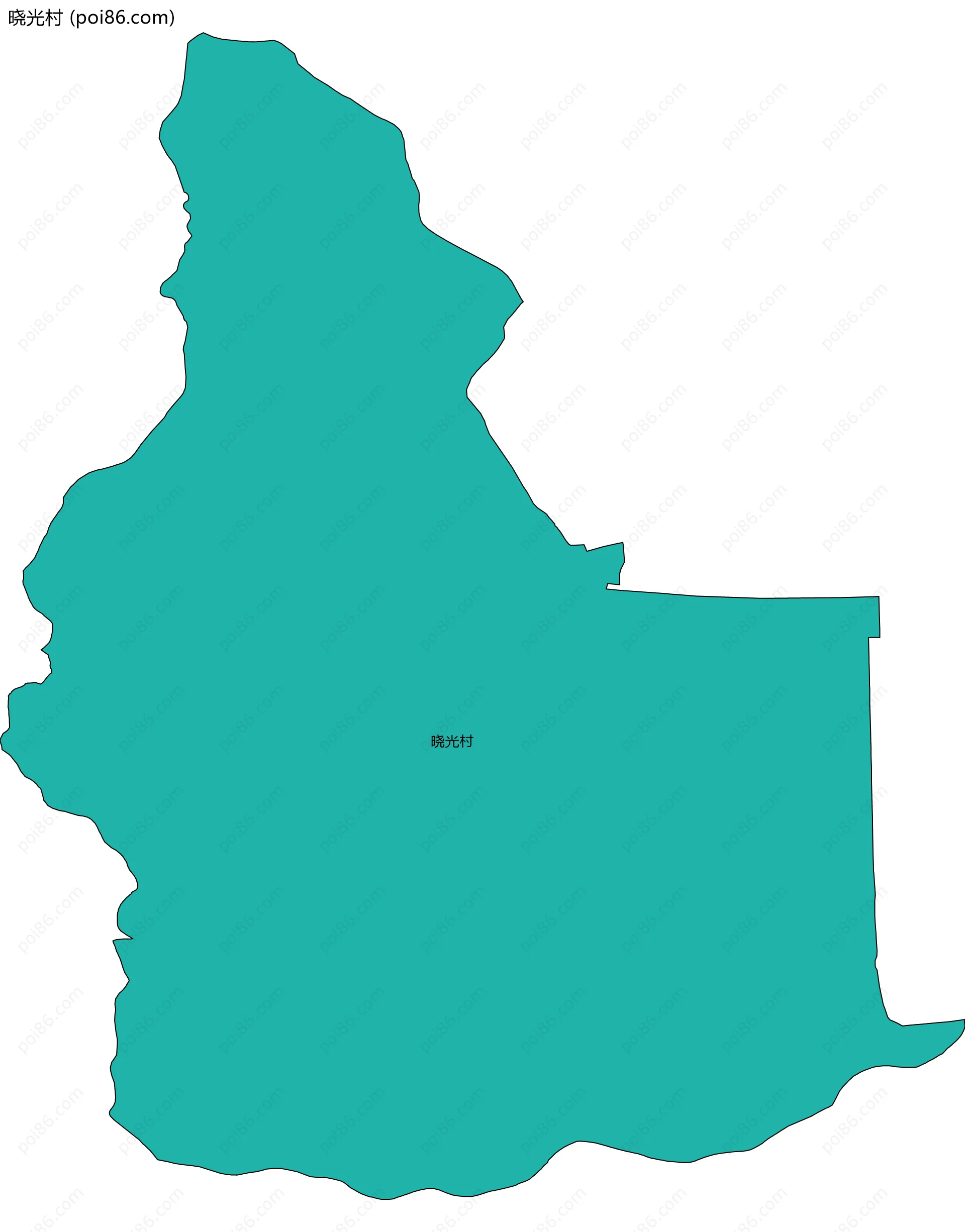 晓光村边界地图
