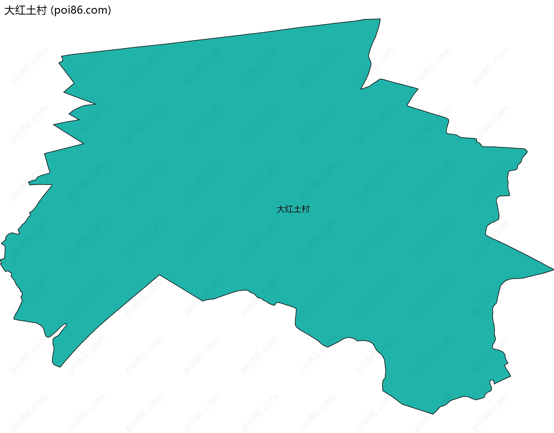 大红土村边界地图