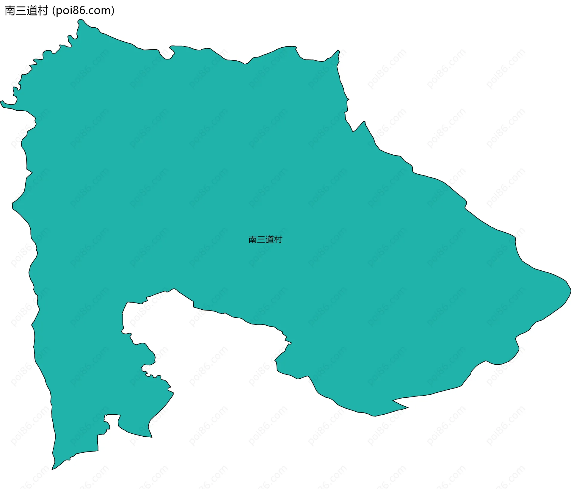 南三道村边界地图