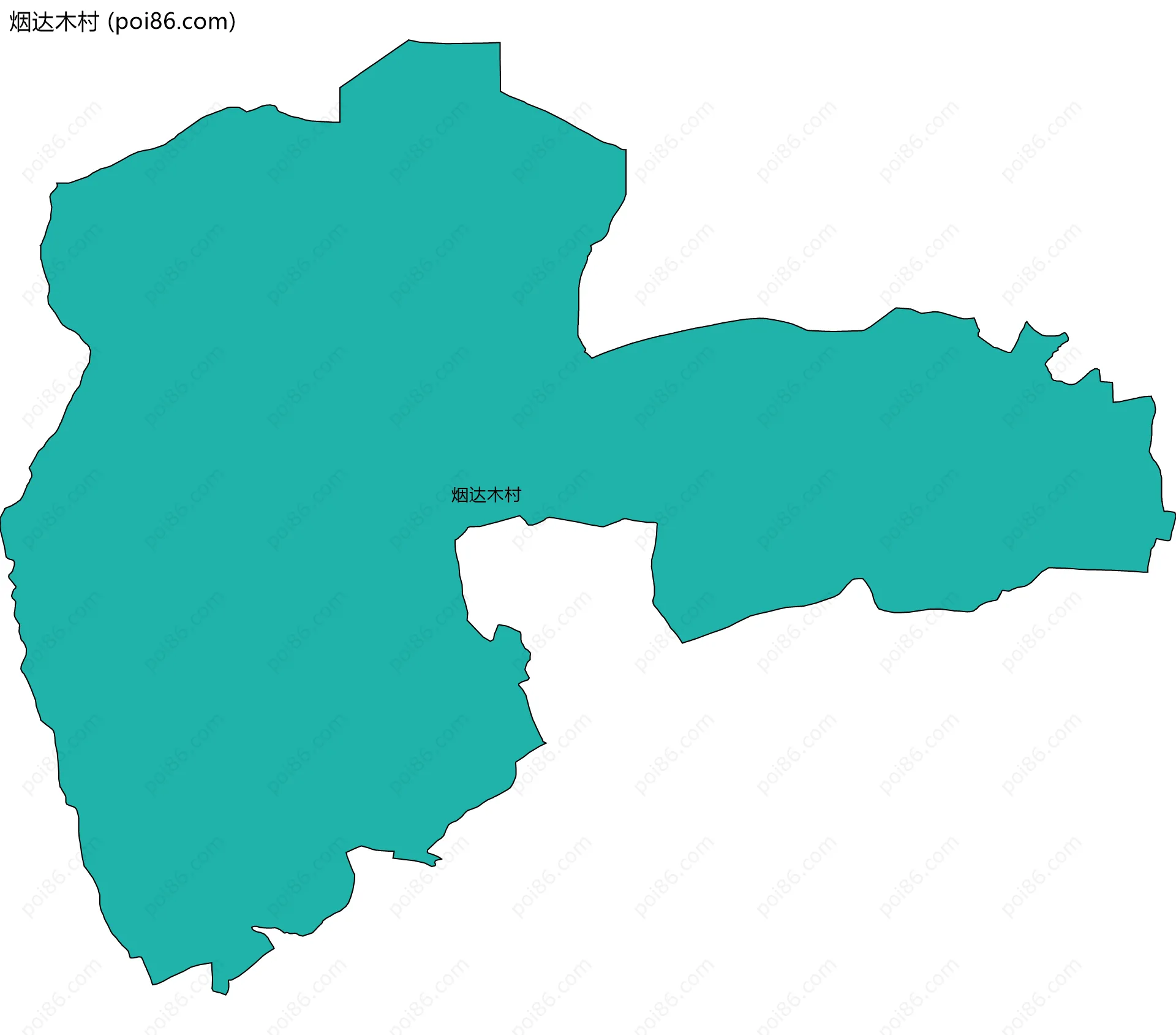 烟达木村边界地图