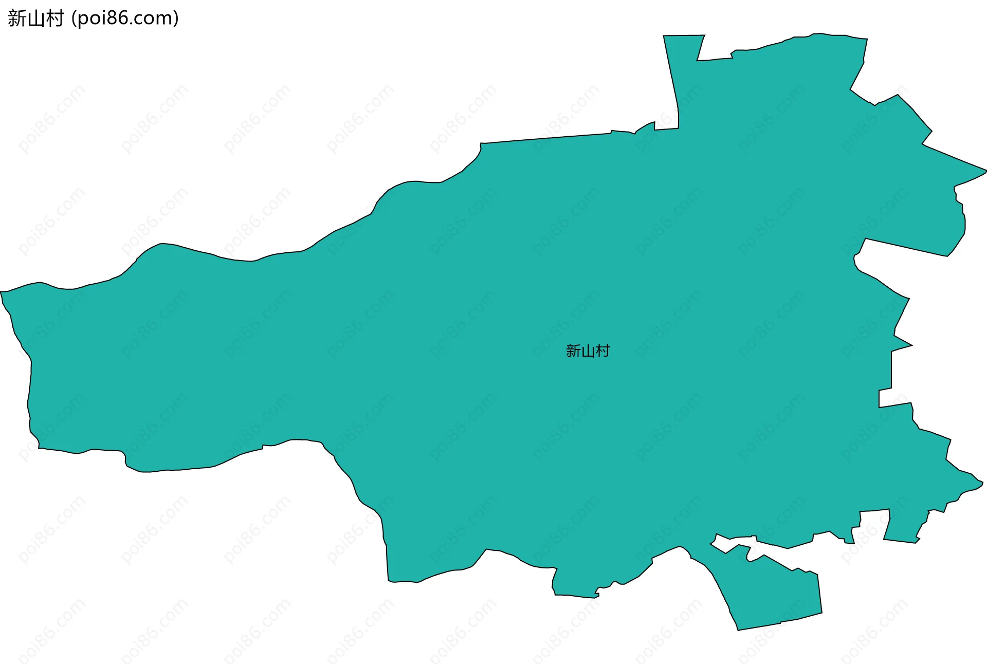 新山村边界地图