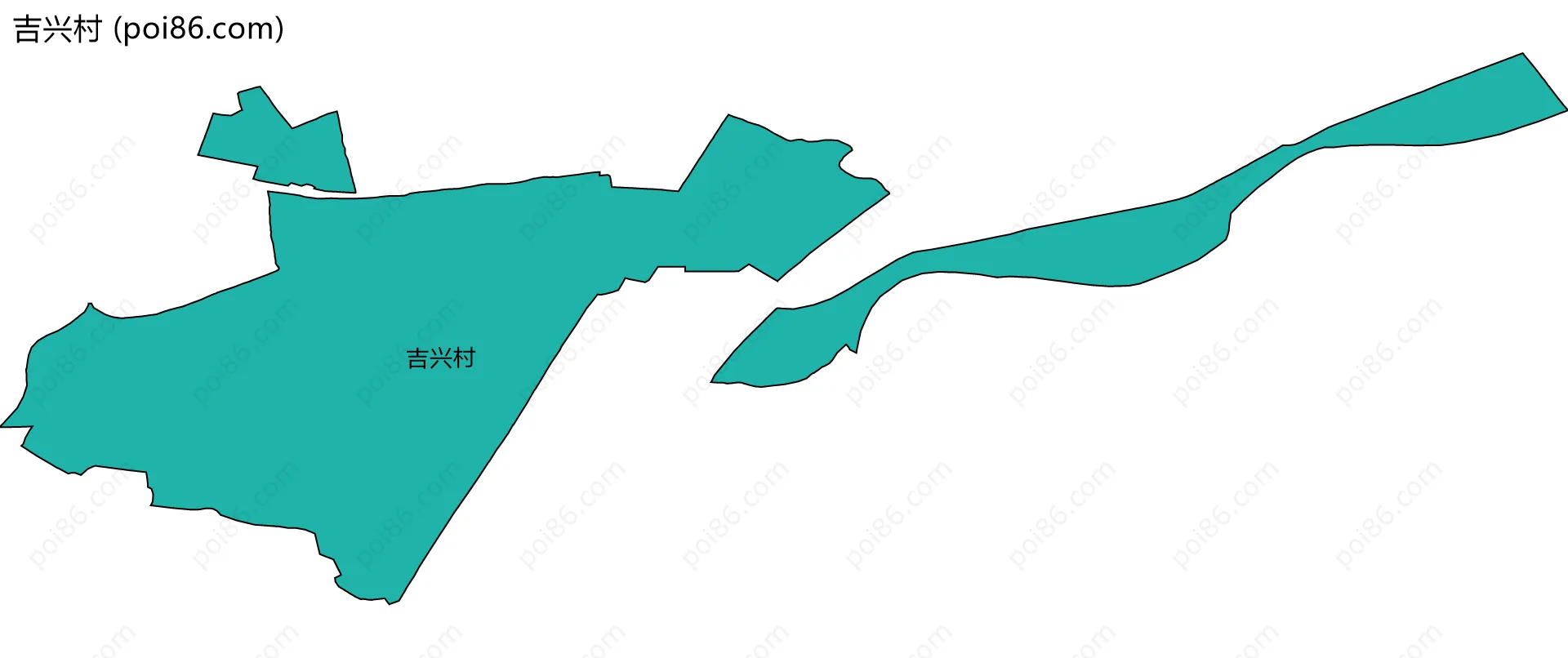 吉兴村边界地图