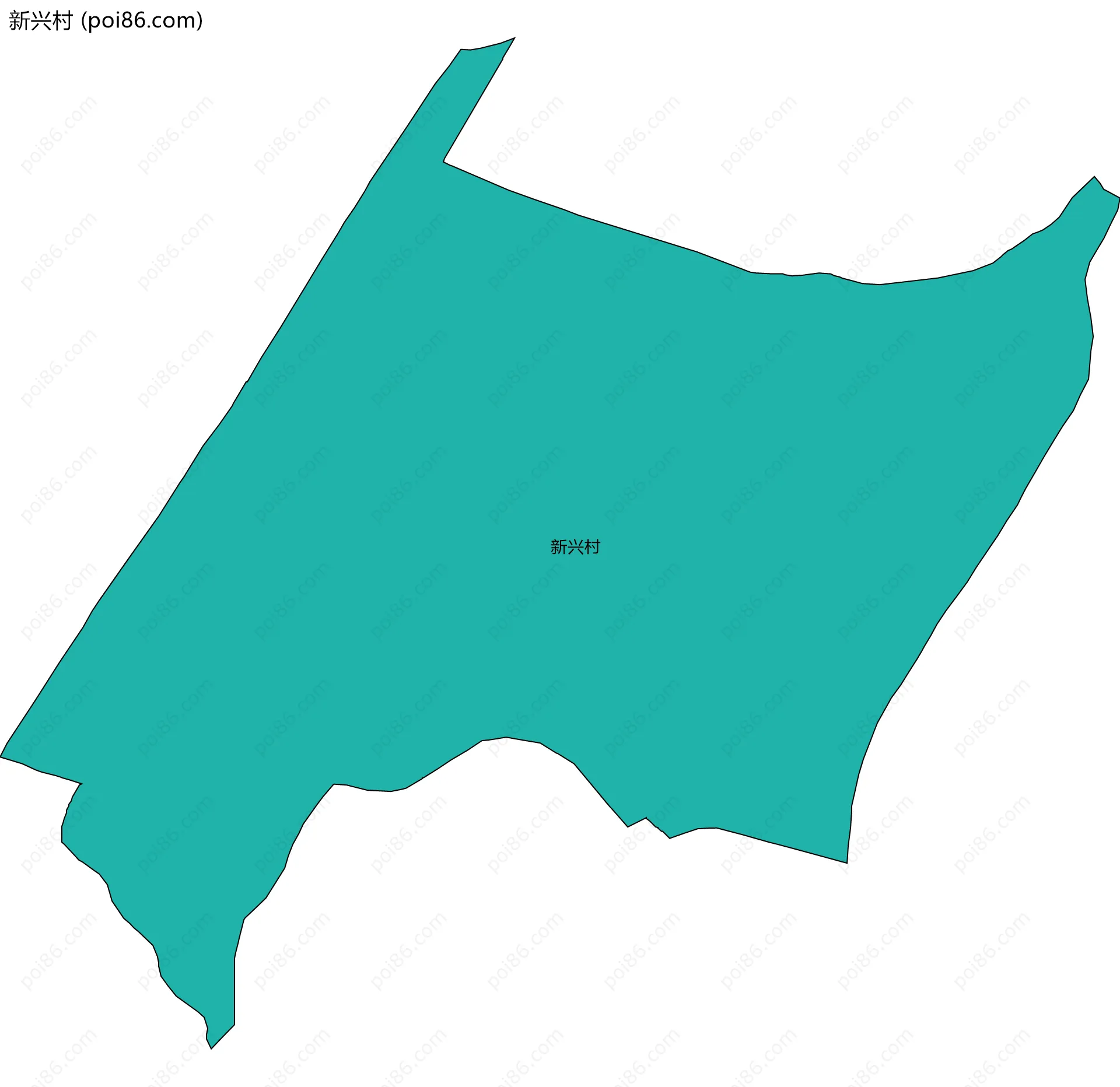 新兴村边界地图