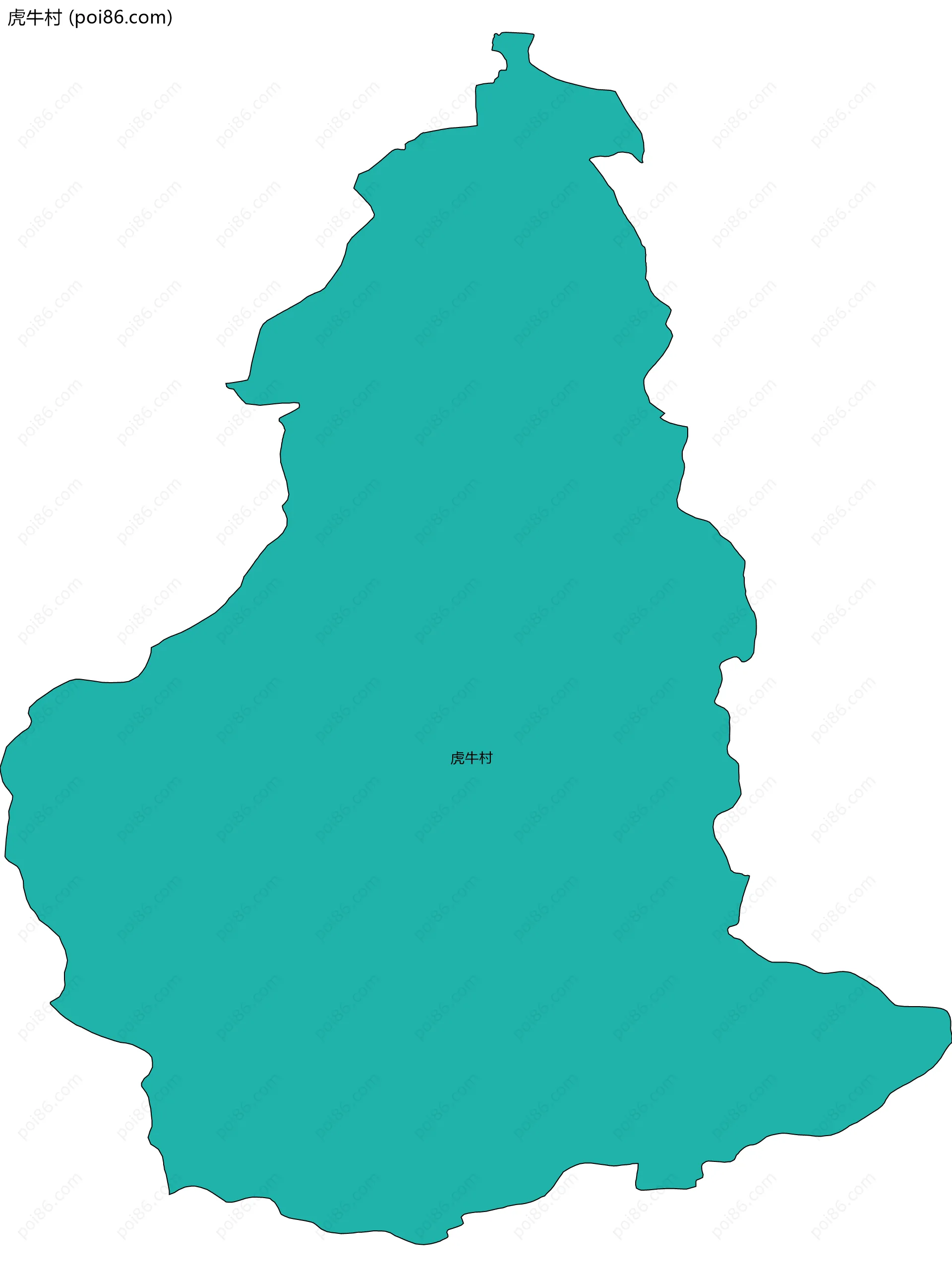 虎牛村边界地图