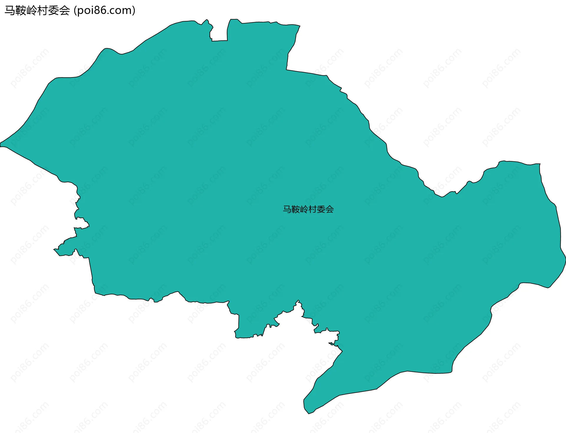 马鞍岭村委会边界地图
