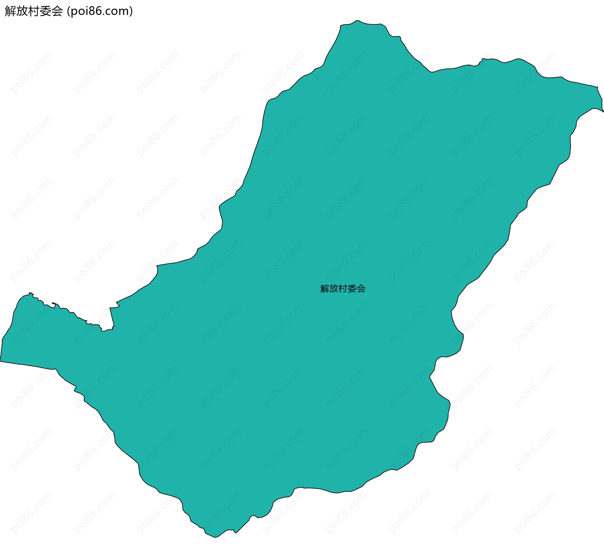 解放村委会边界地图