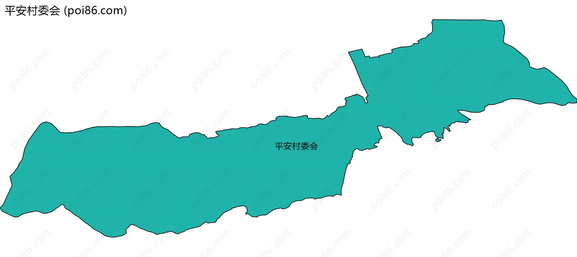 平安村委会边界地图