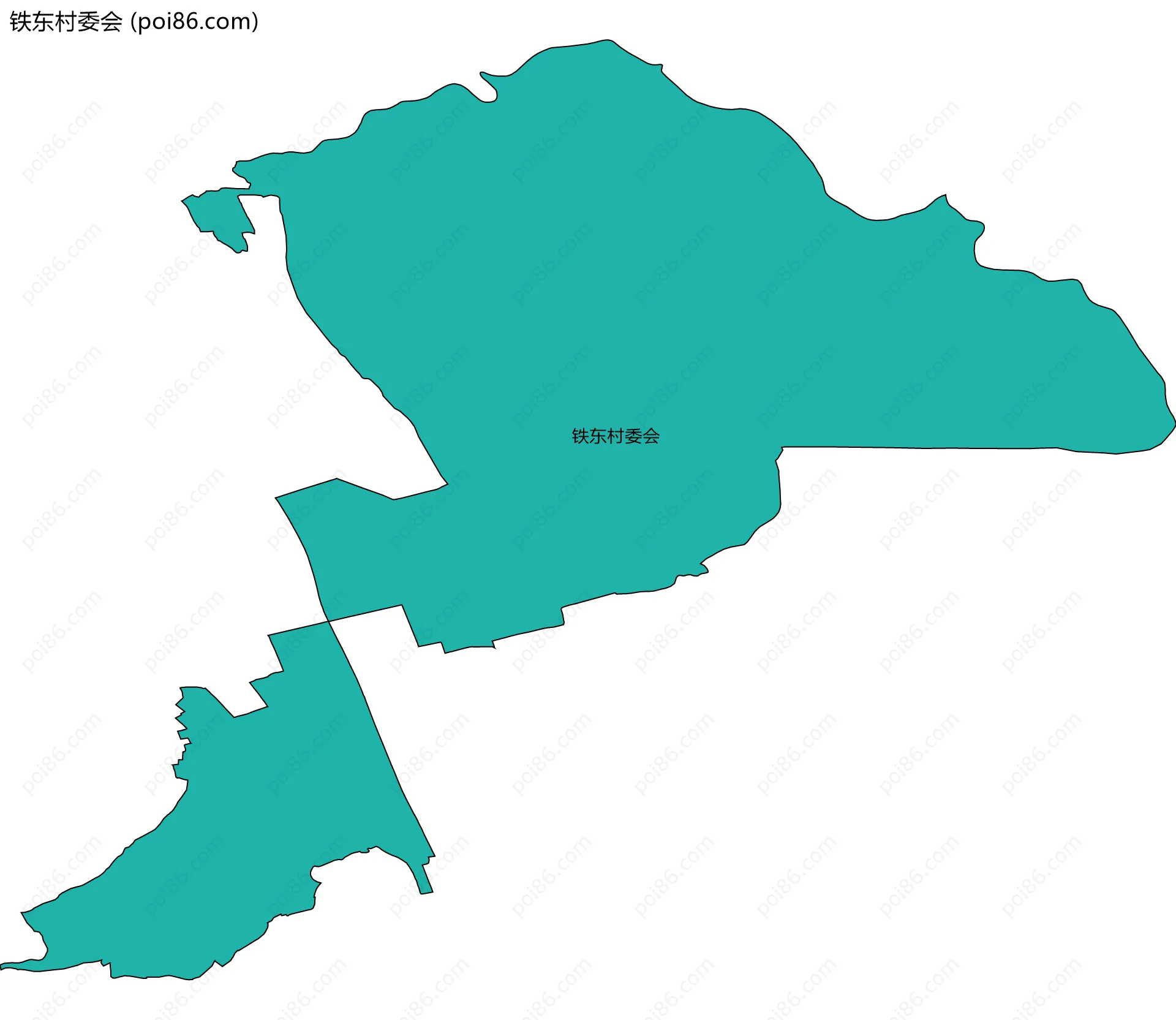 铁东村委会边界地图
