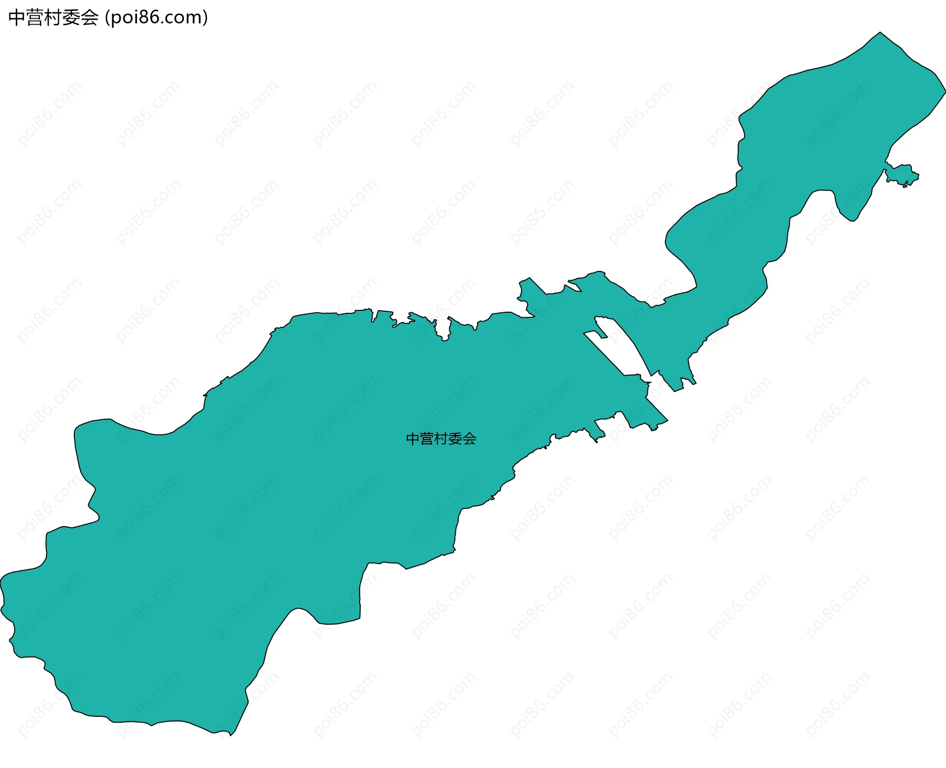 中营村委会边界地图