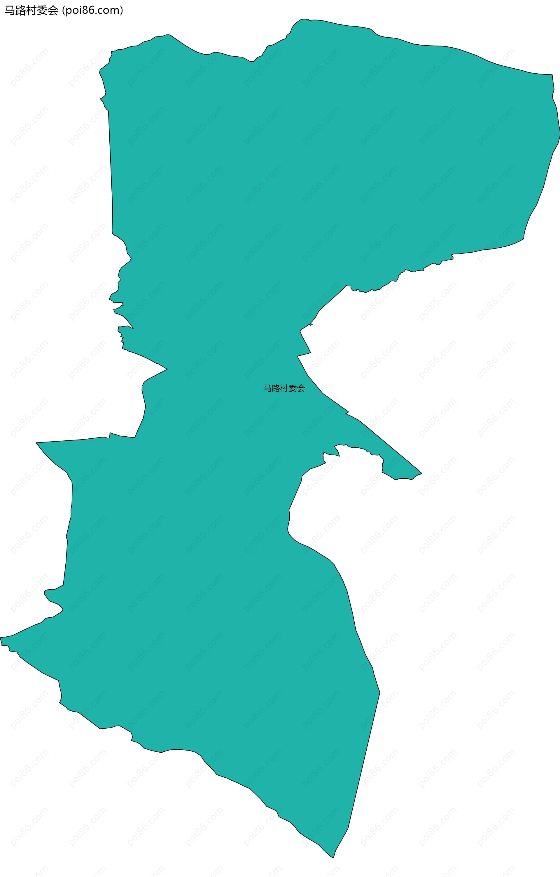 马路村委会边界地图