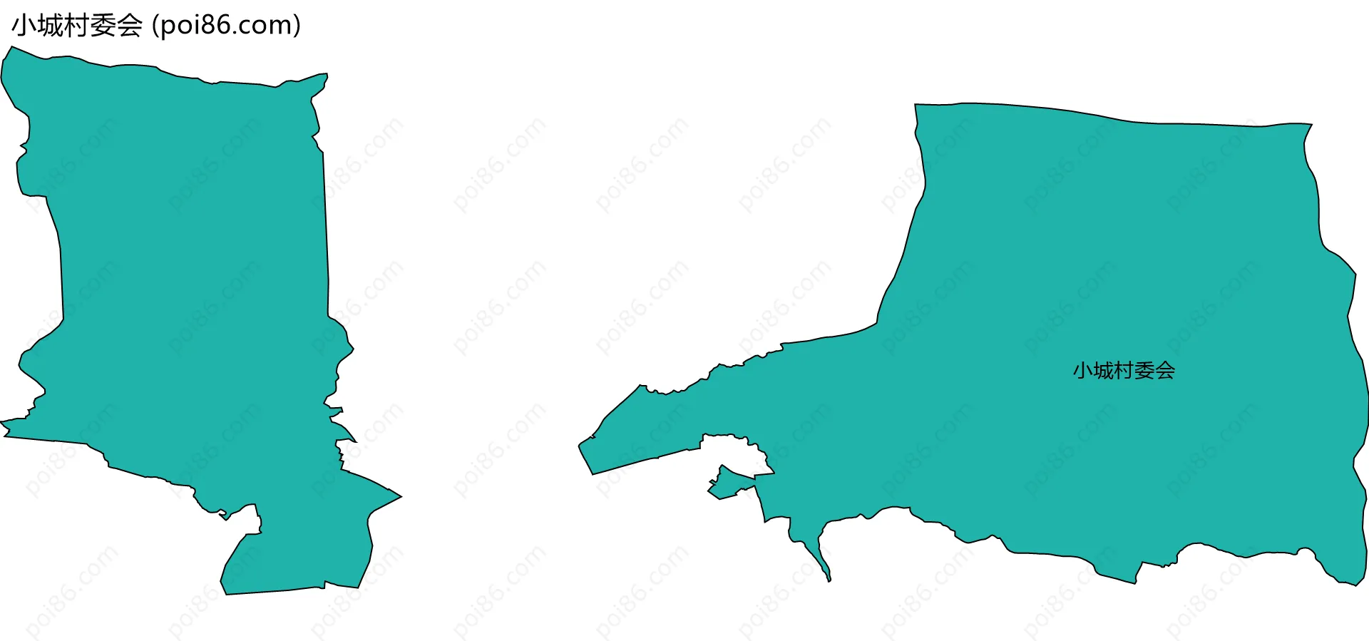 小城村委会边界地图