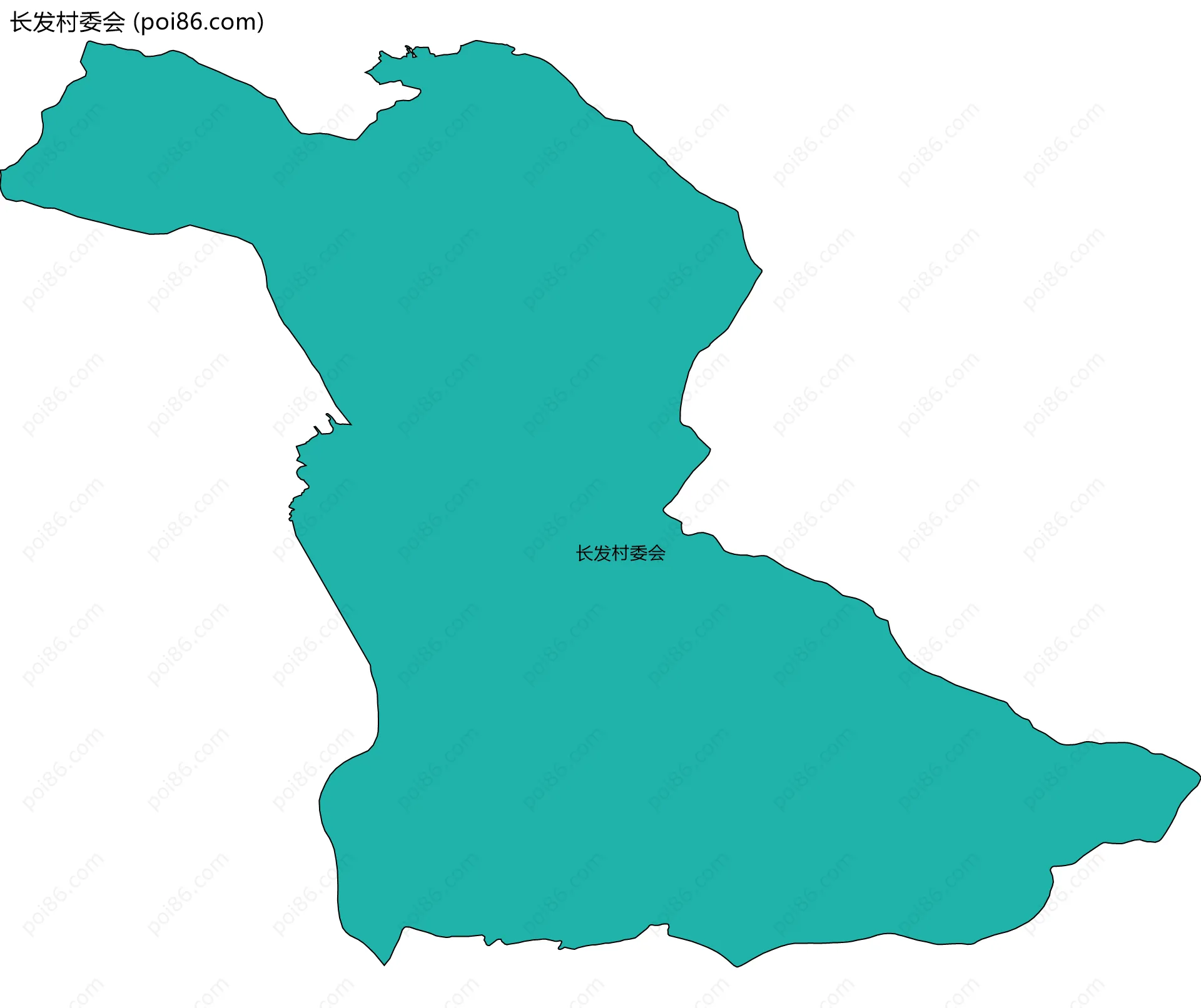 长发村委会边界地图