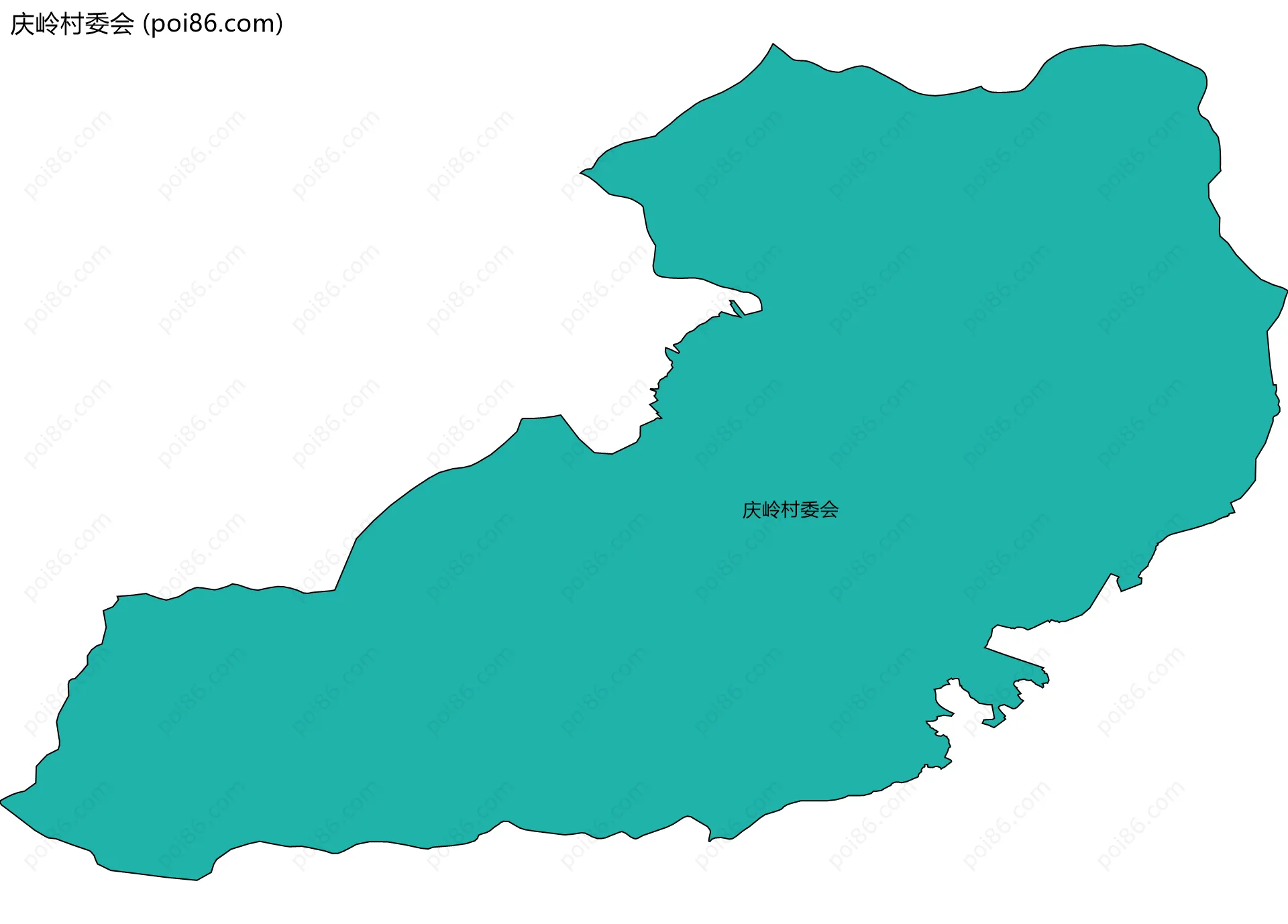 庆岭村委会边界地图