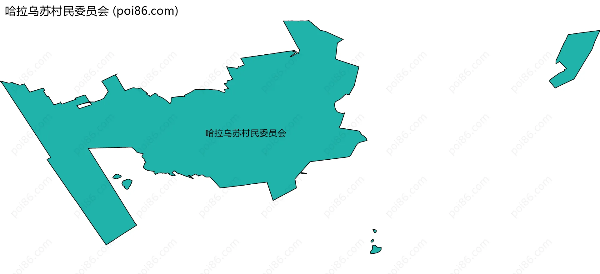 哈拉乌苏村民委员会边界地图