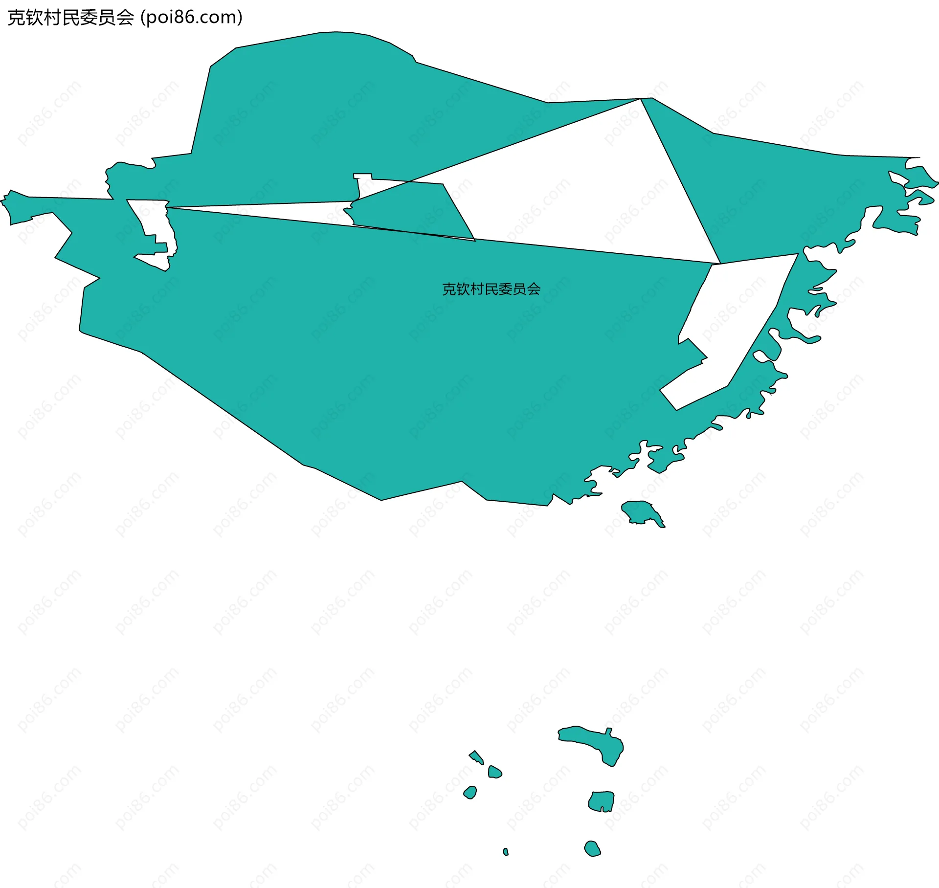 克钦村民委员会边界地图
