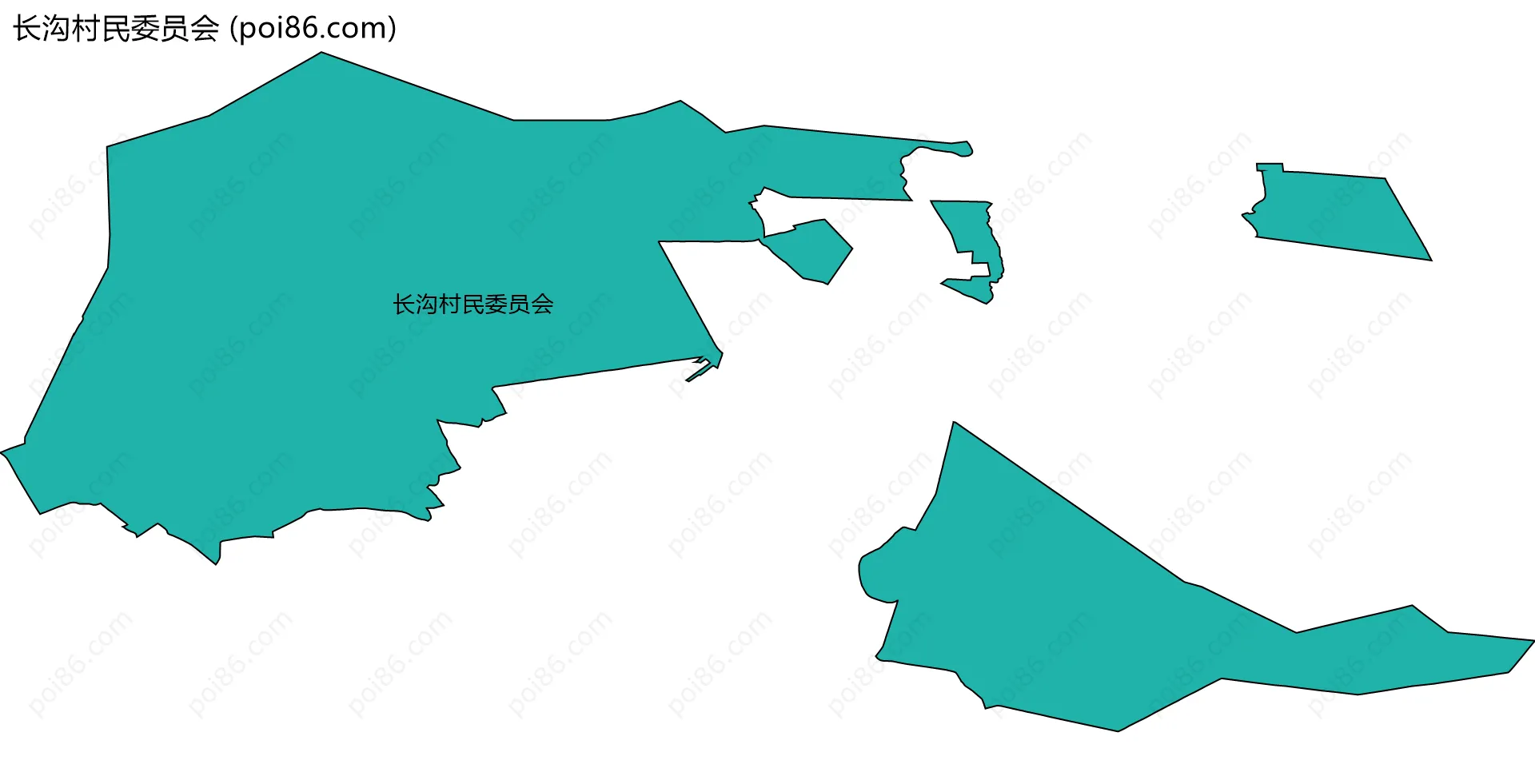 长沟村民委员会边界地图