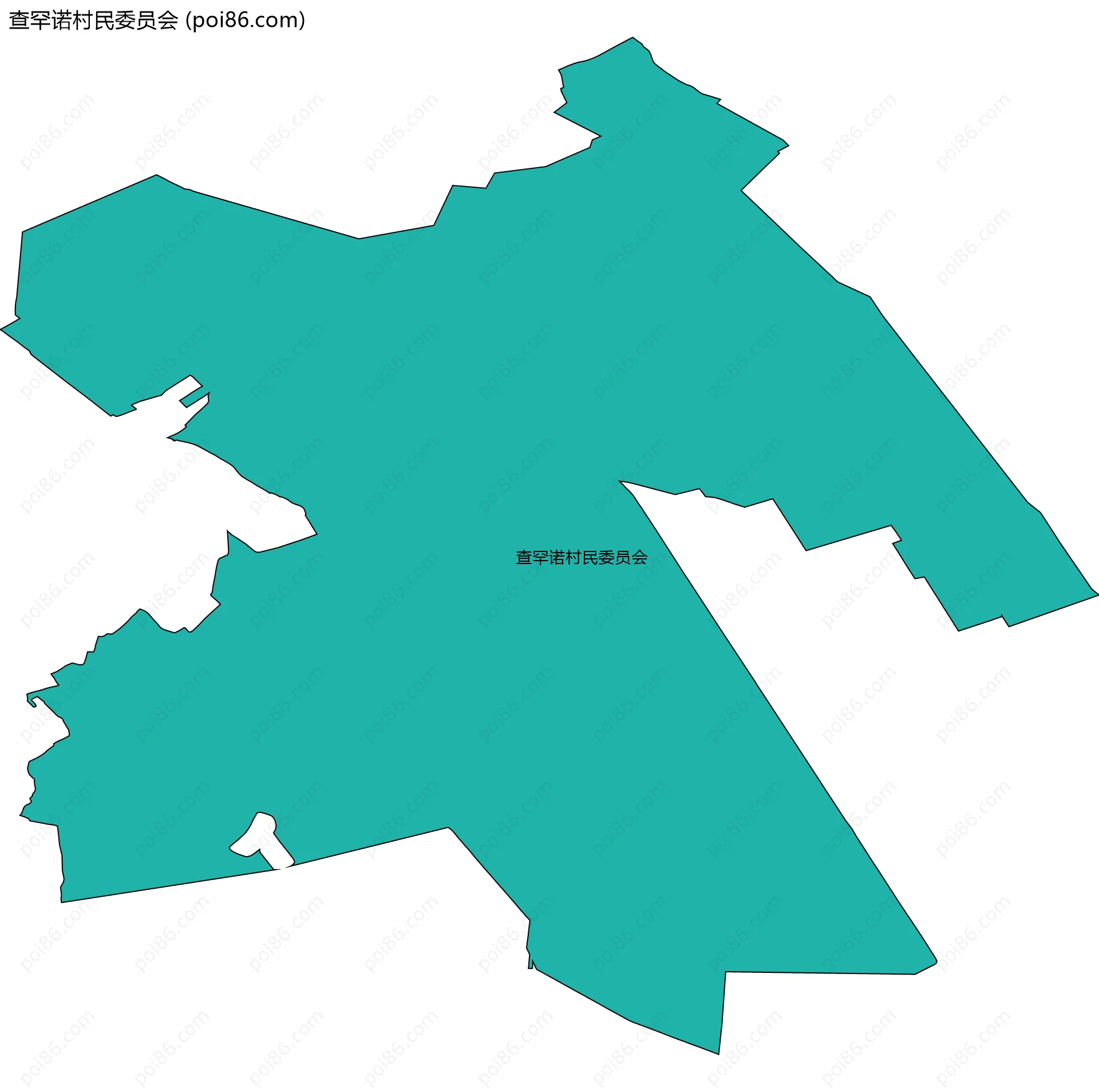 查罕诺村民委员会边界地图