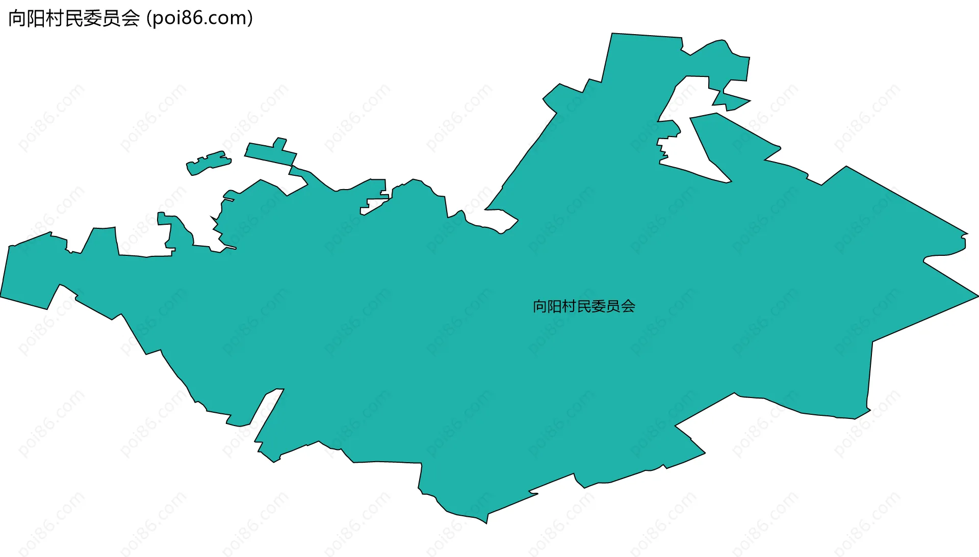 向阳村民委员会边界地图