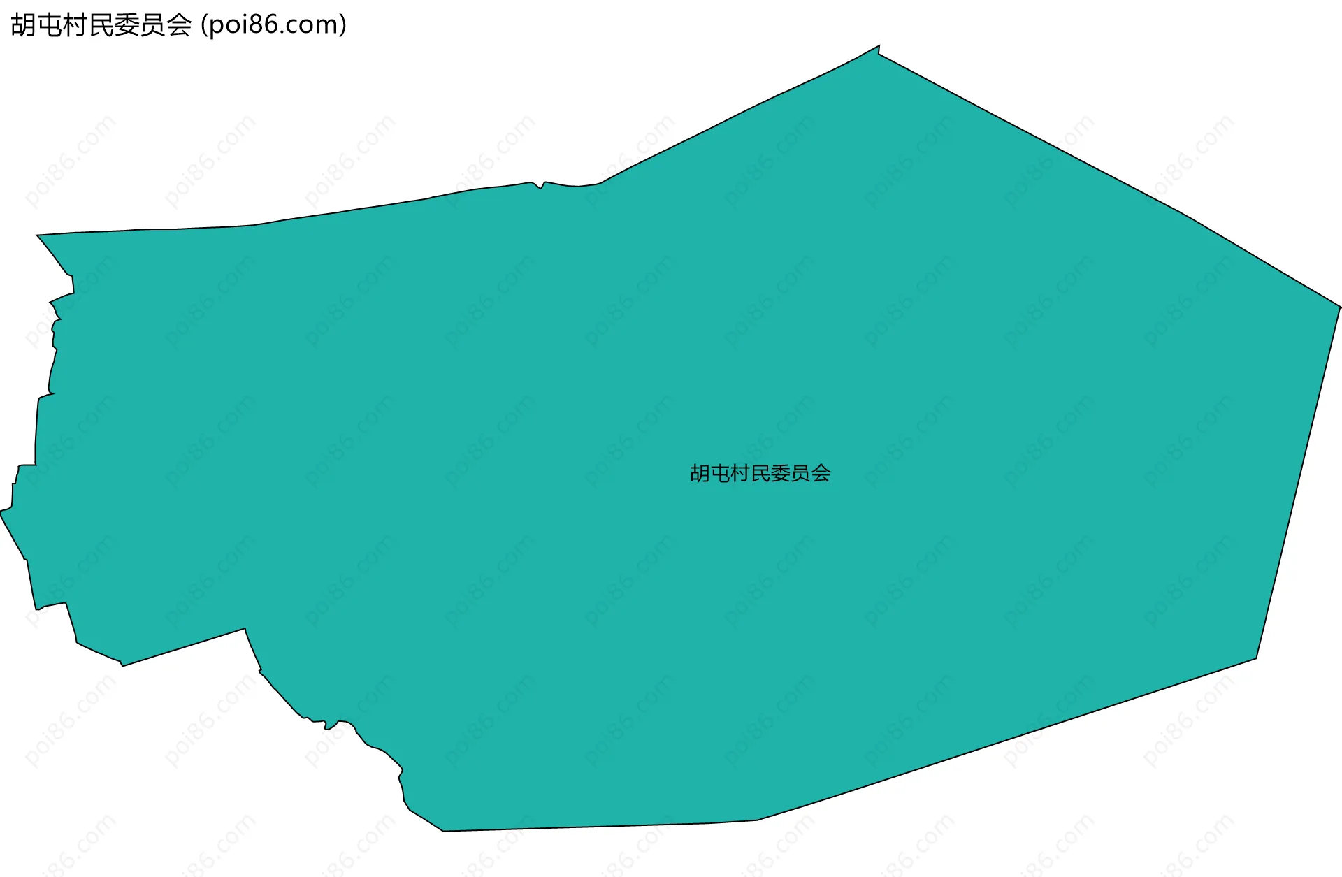 胡屯村民委员会边界地图