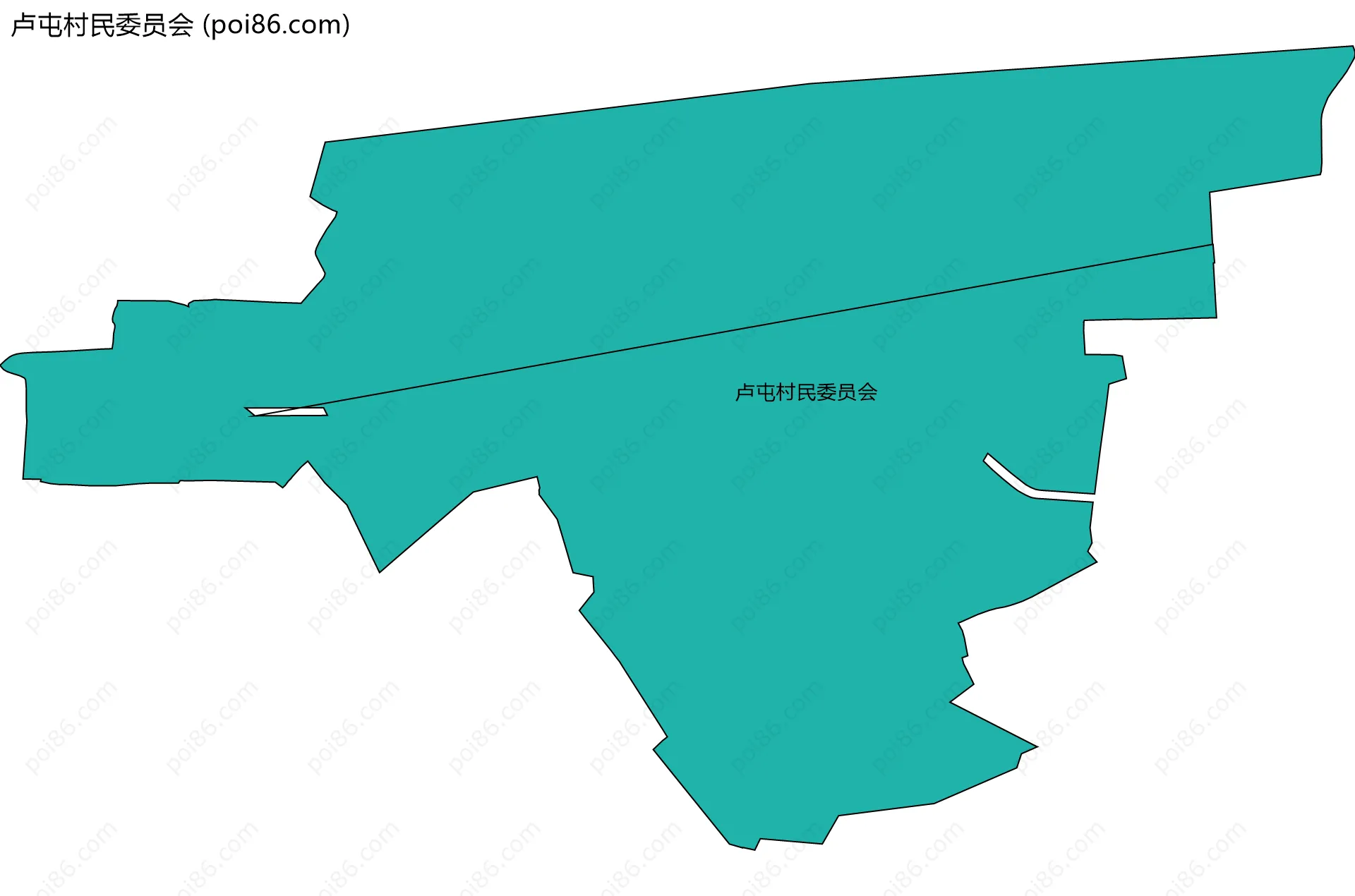 卢屯村民委员会边界地图