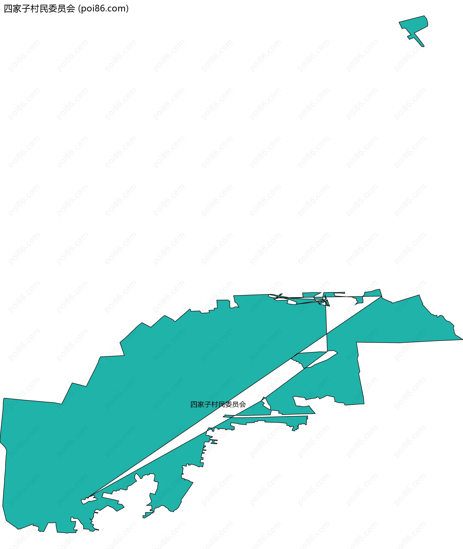 四家子村民委员会边界地图