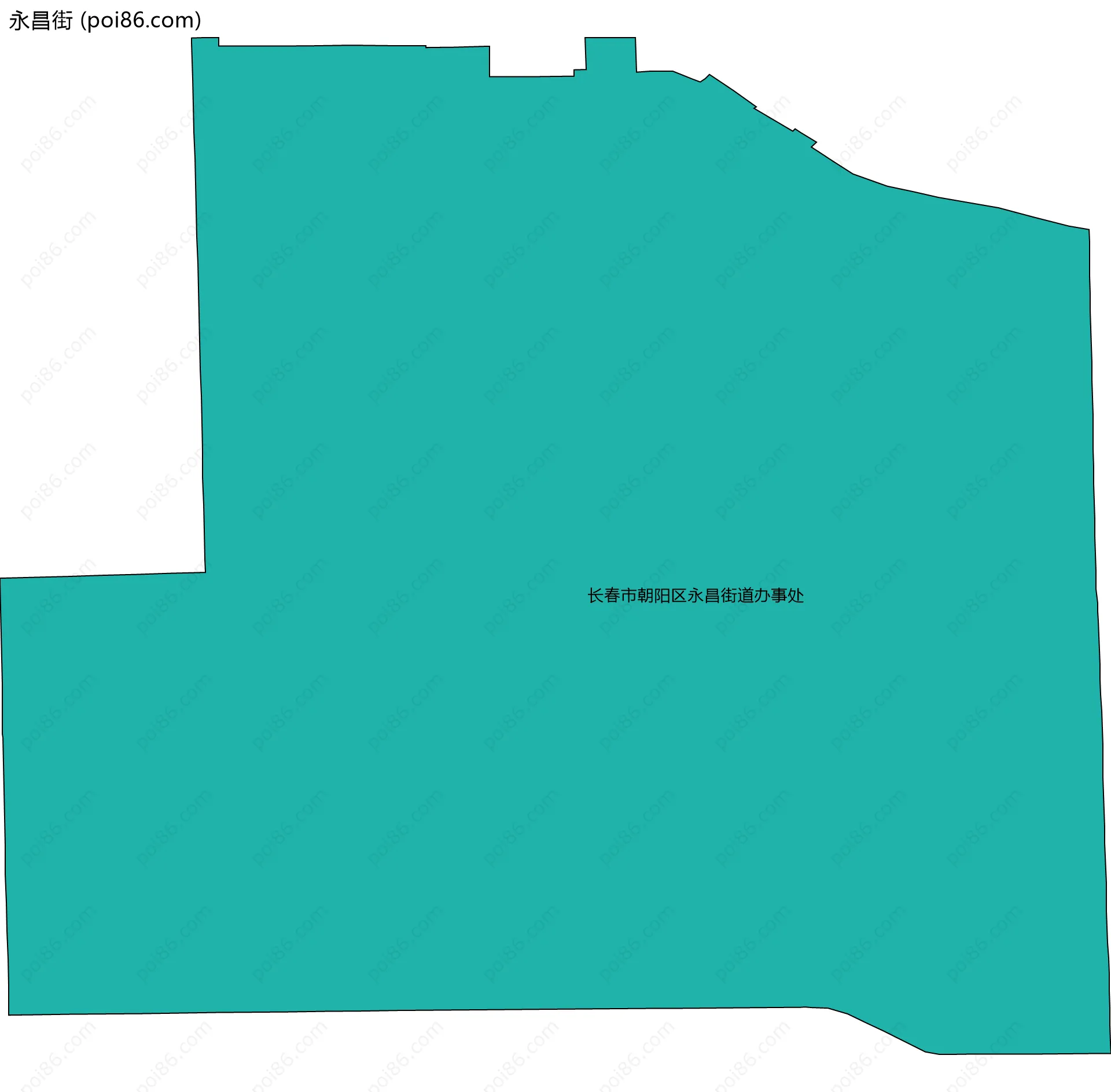 永昌街边界地图(五级行政区划)