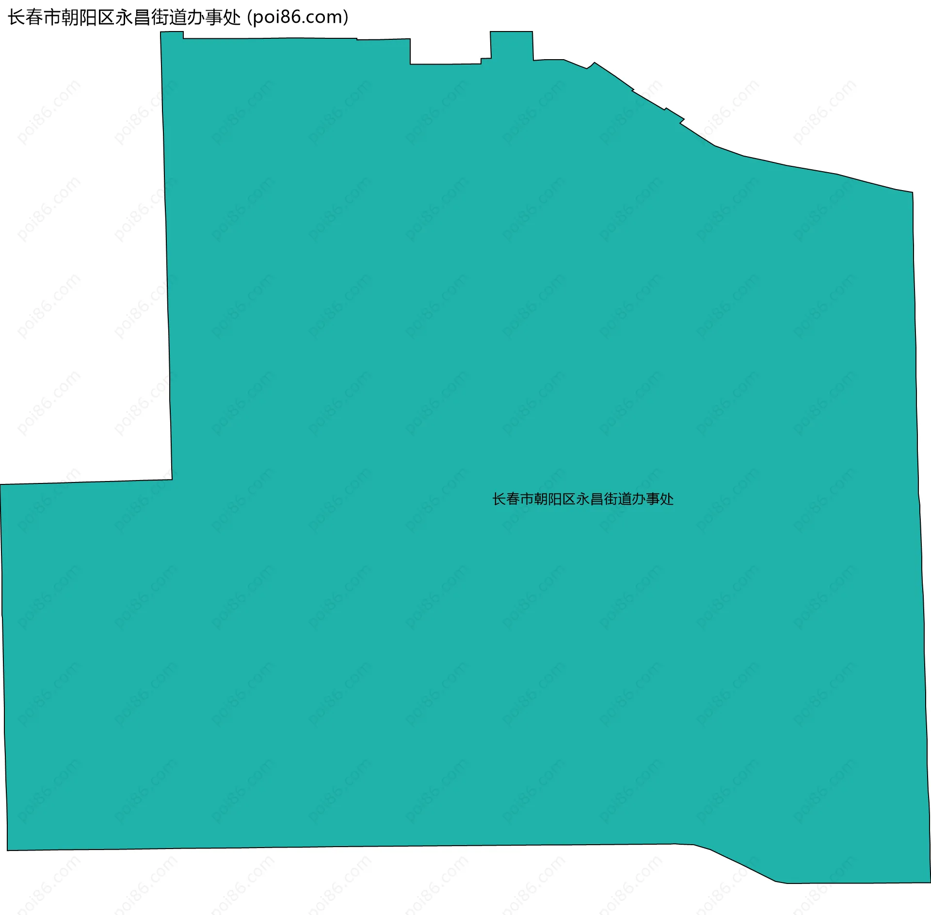 长春市朝阳区永昌街道办事处边界地图