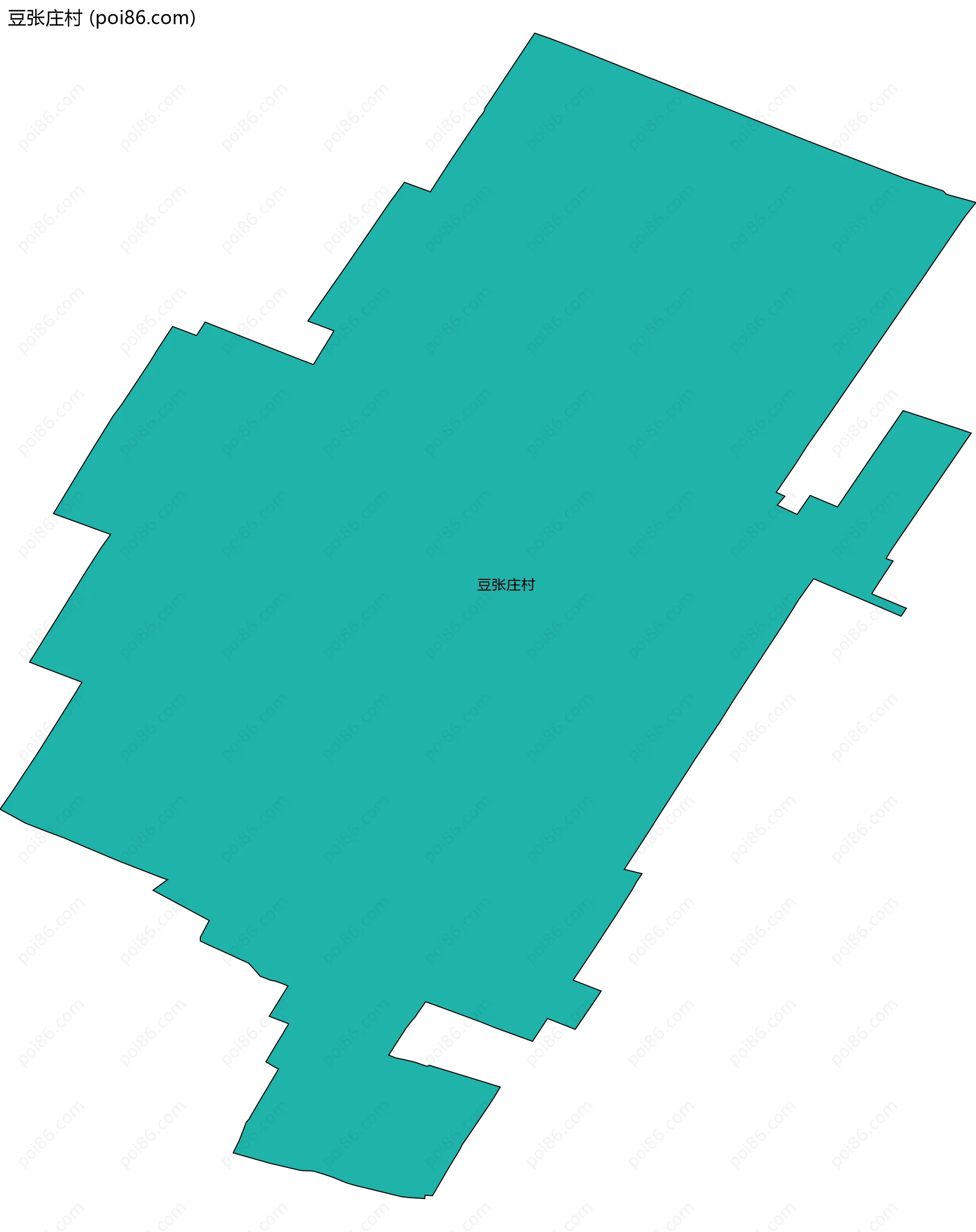 豆张庄村边界地图