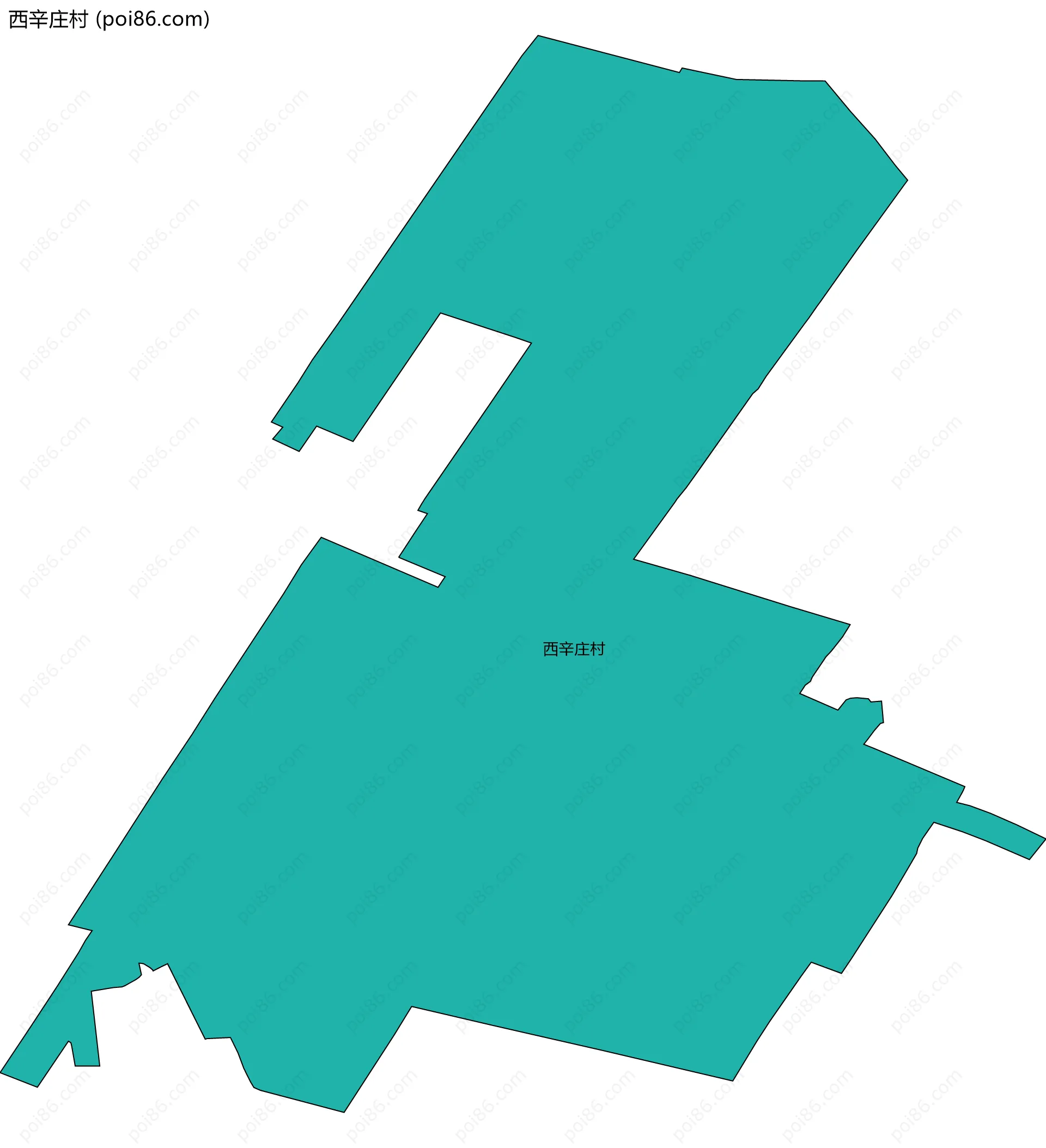 西辛庄村边界地图