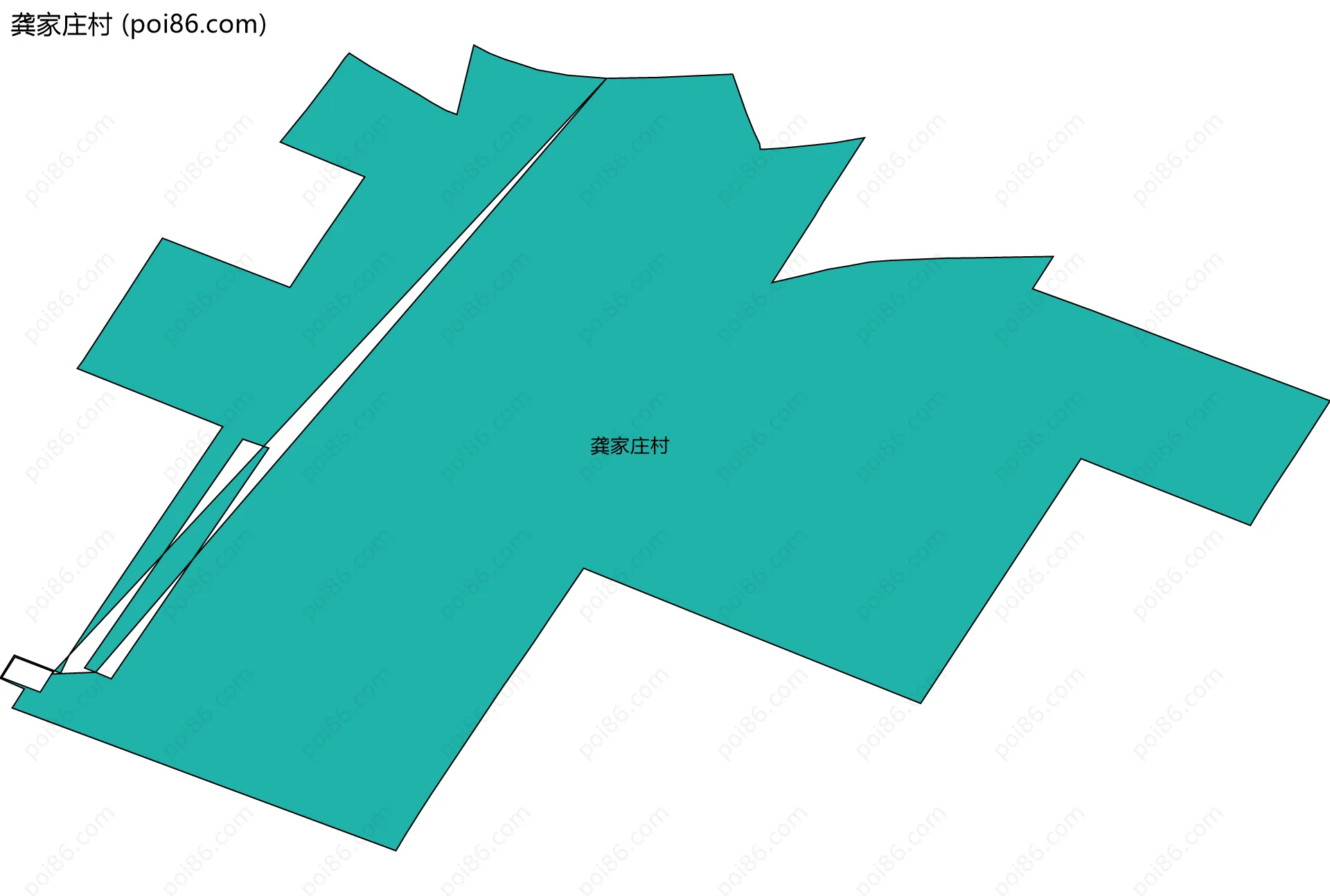 龚家庄村边界地图