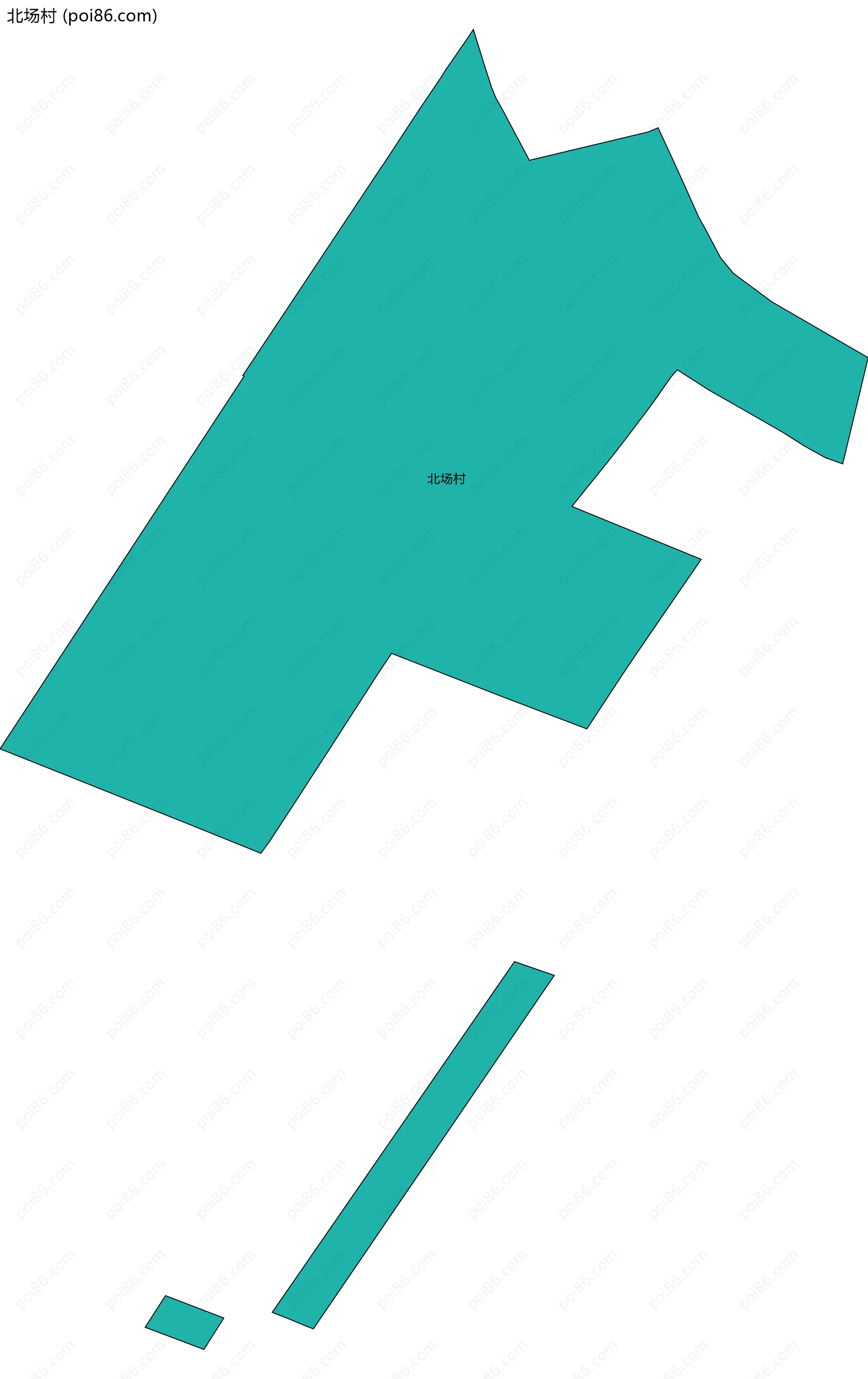 北场村边界地图