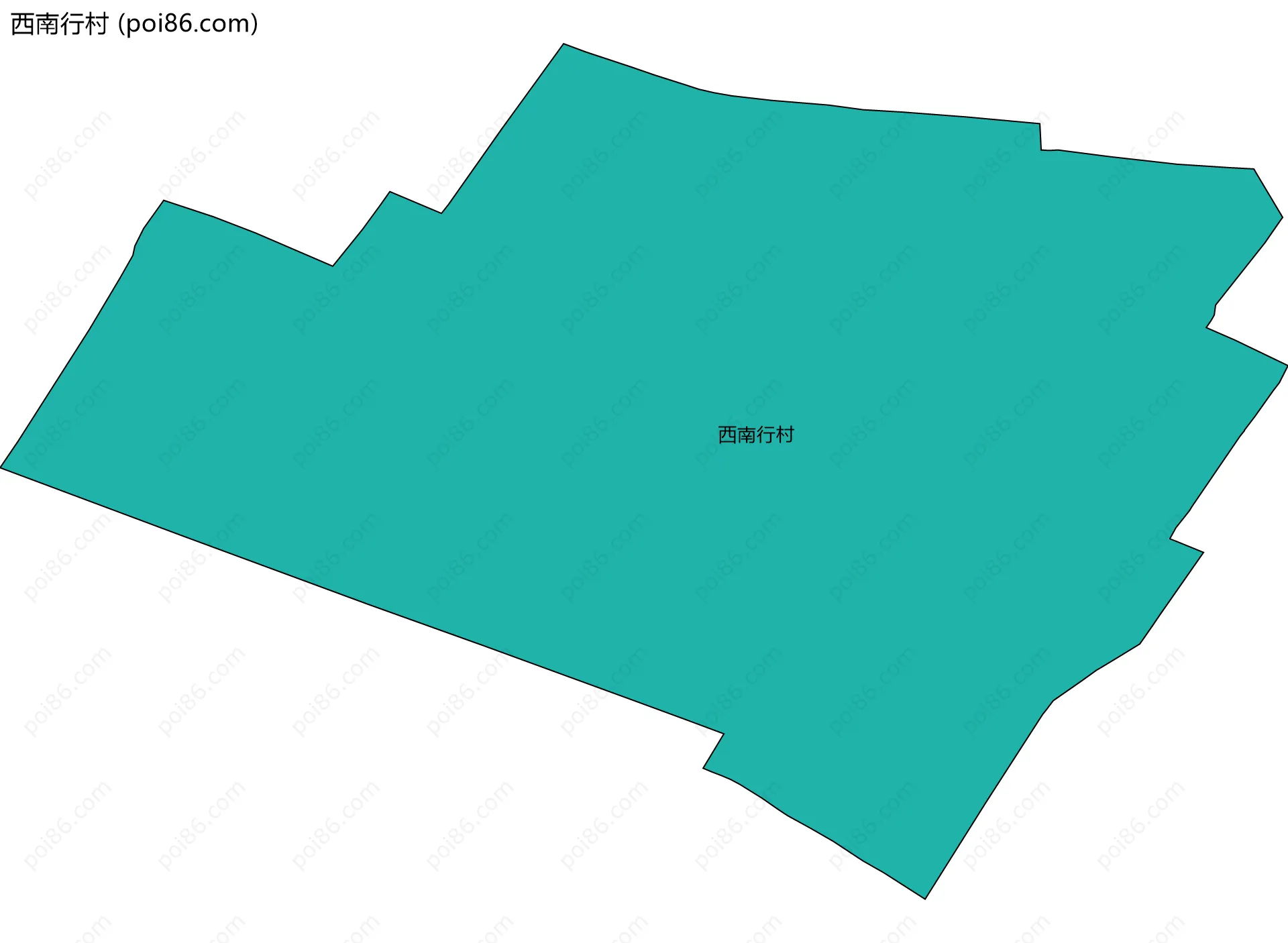 西南行村边界地图