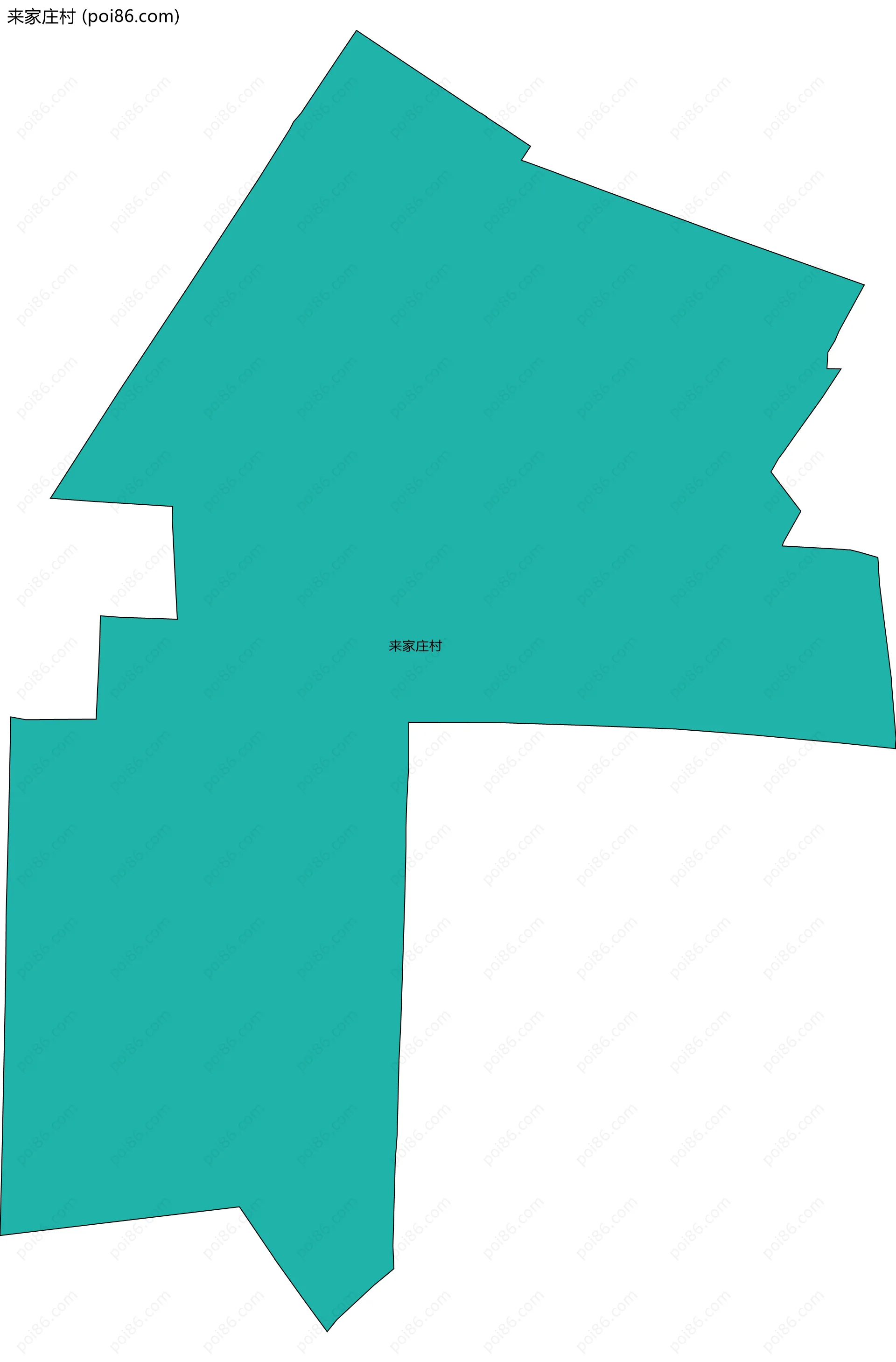 来家庄村边界地图