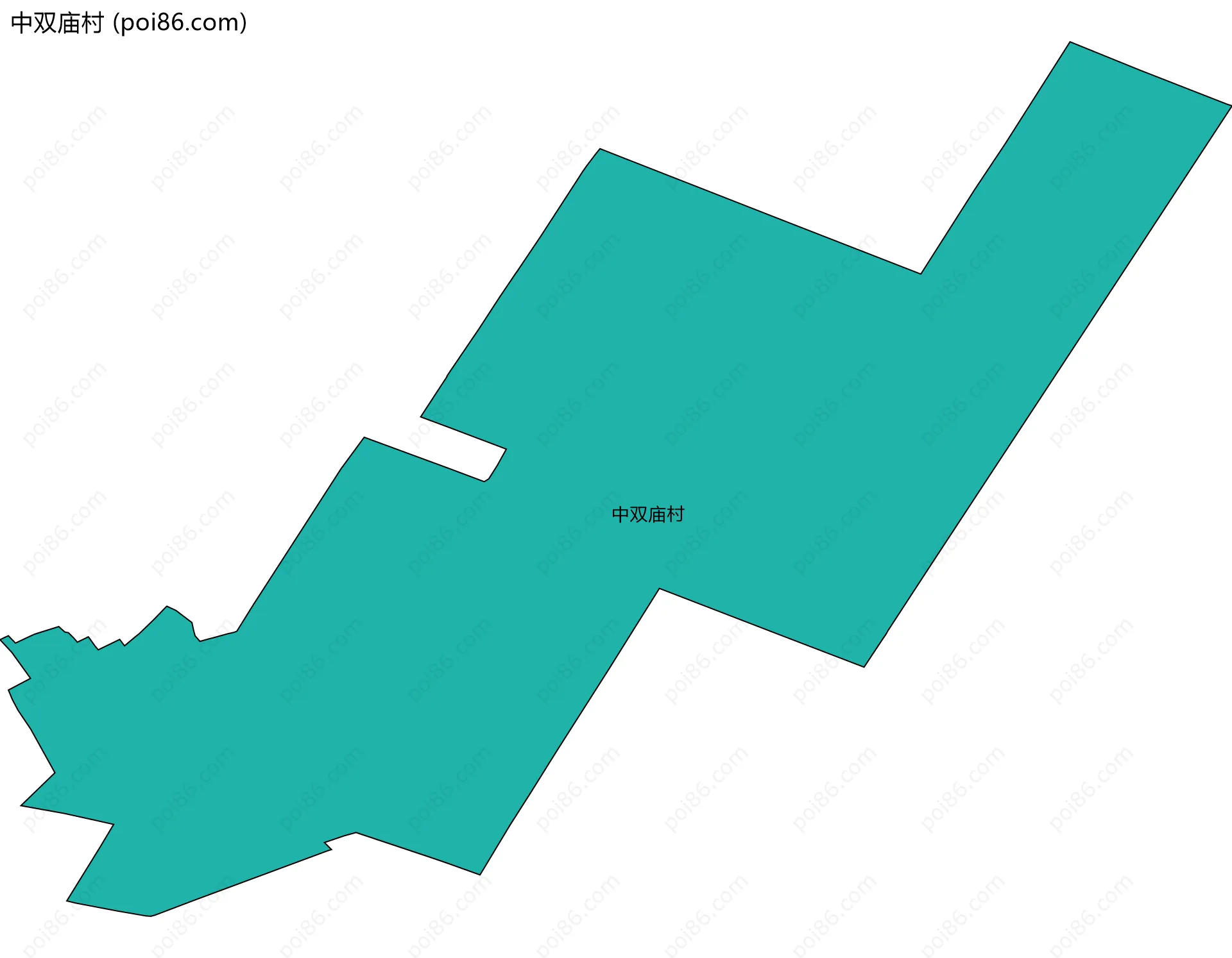 中双庙村边界地图