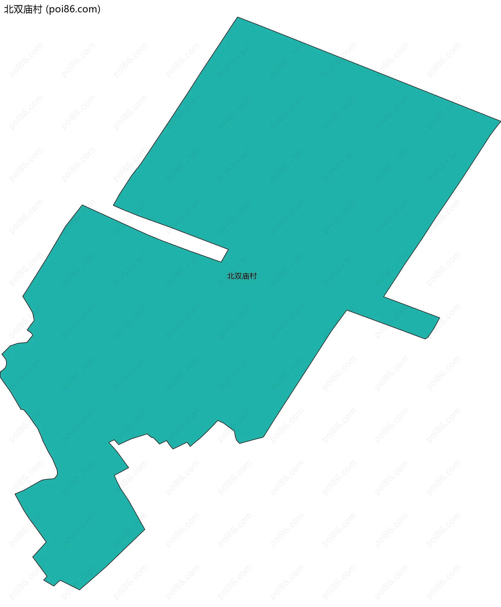 北双庙村边界地图