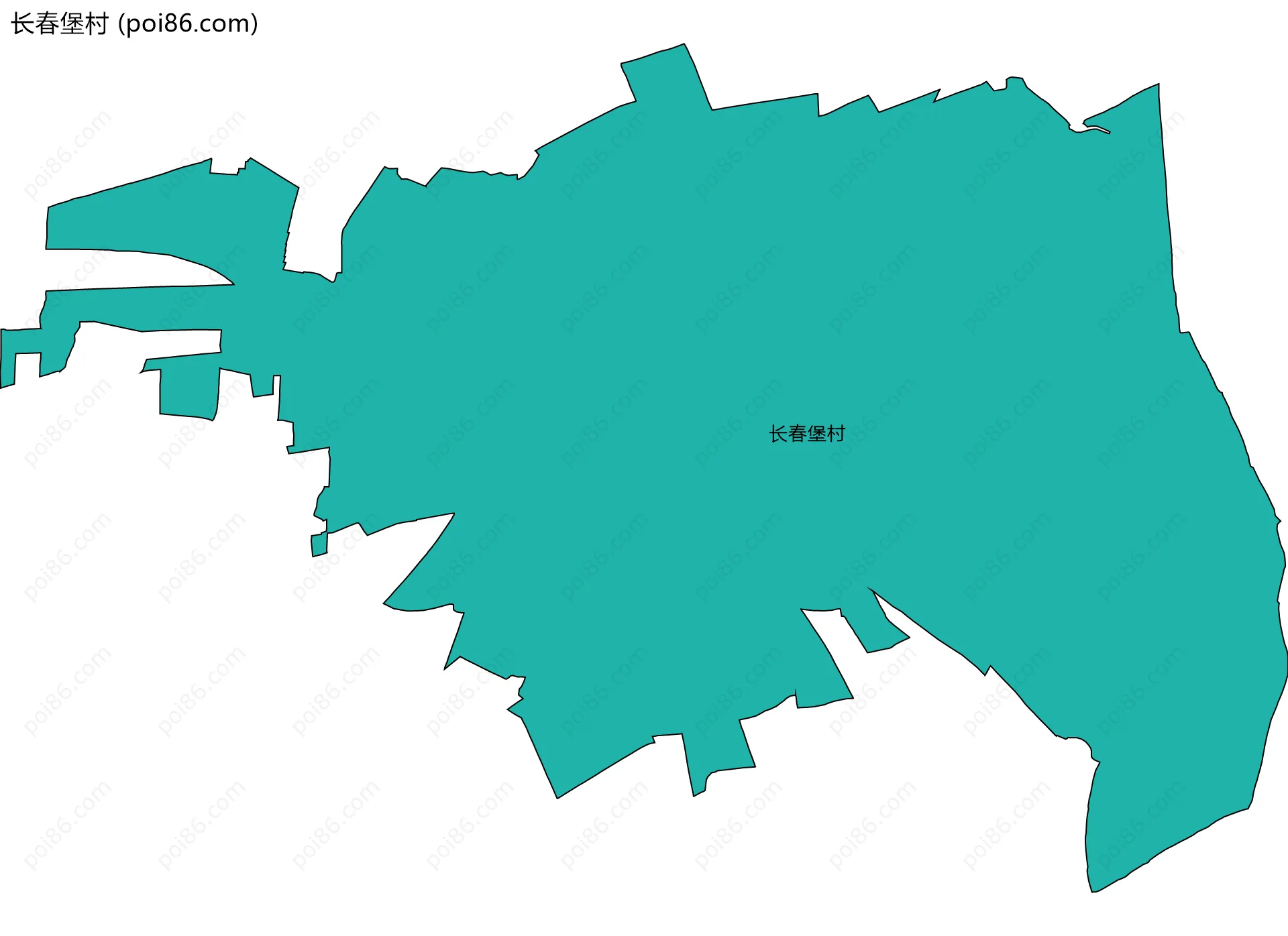 长春堡村边界地图
