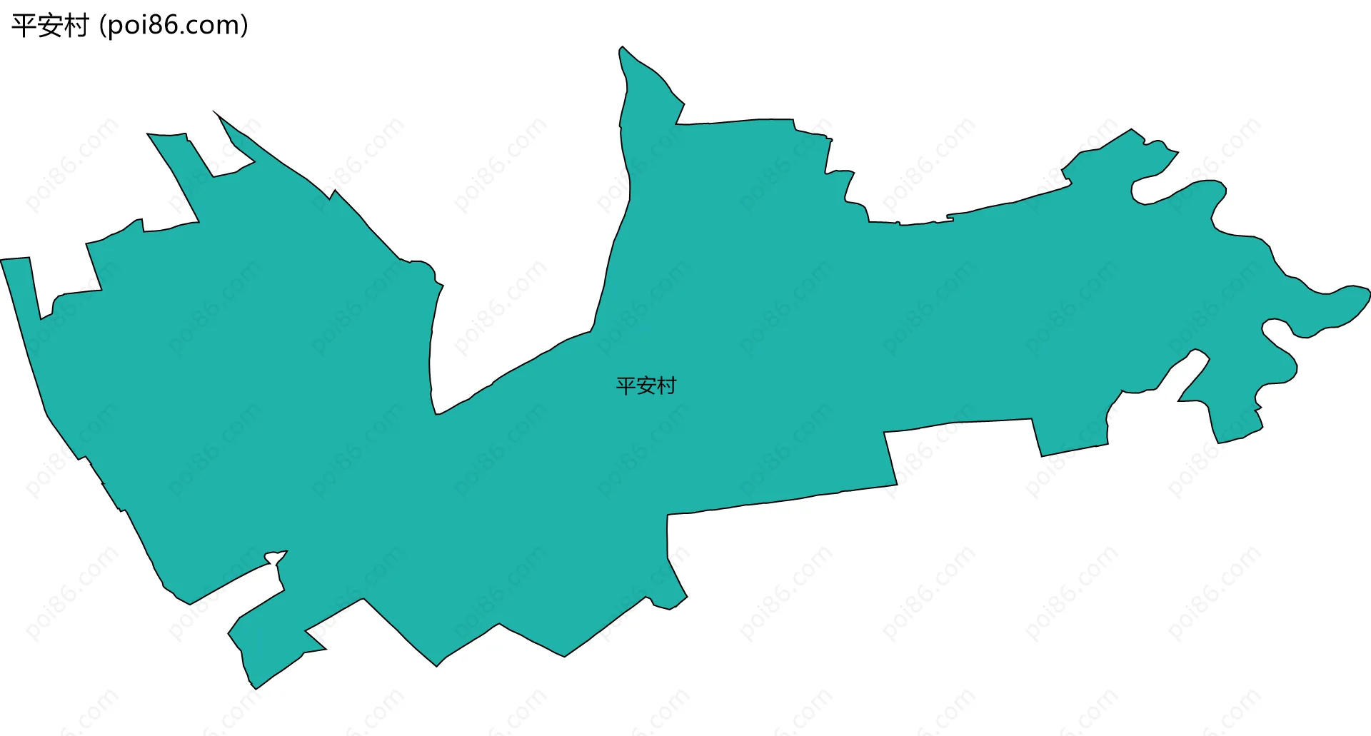 平安村边界地图