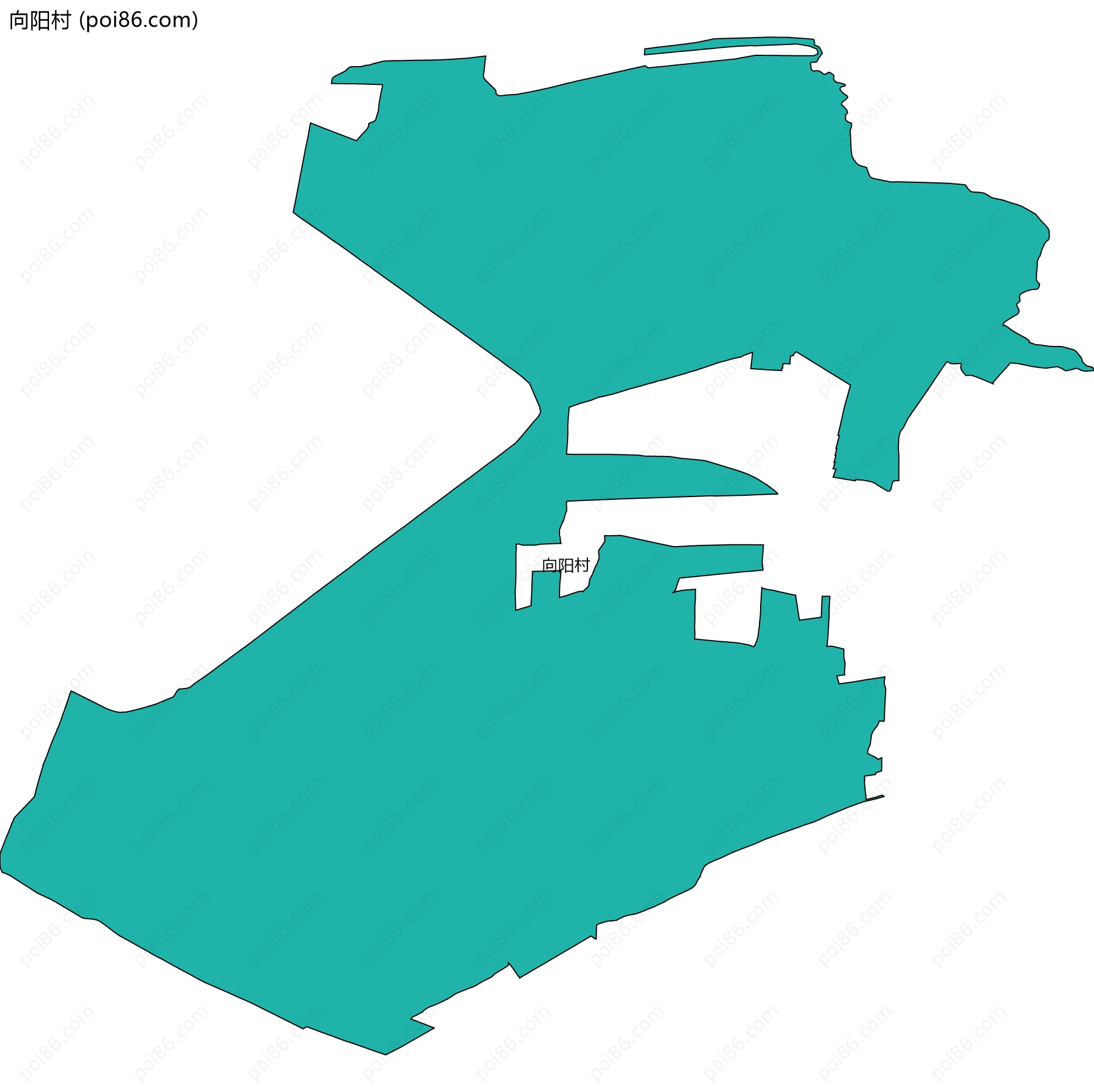 向阳村边界地图