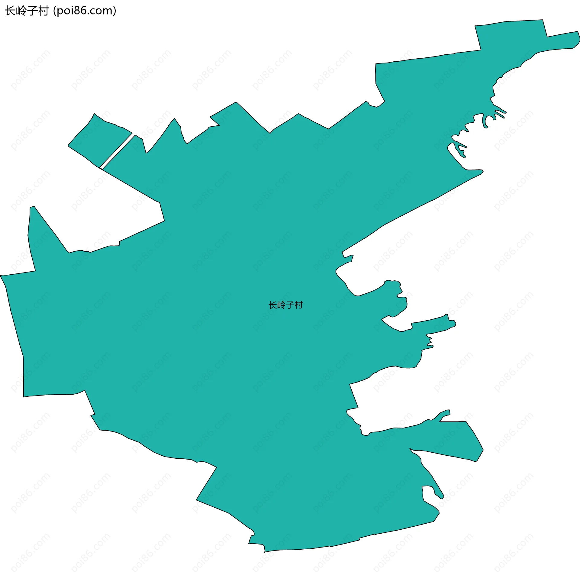 长岭子村边界地图