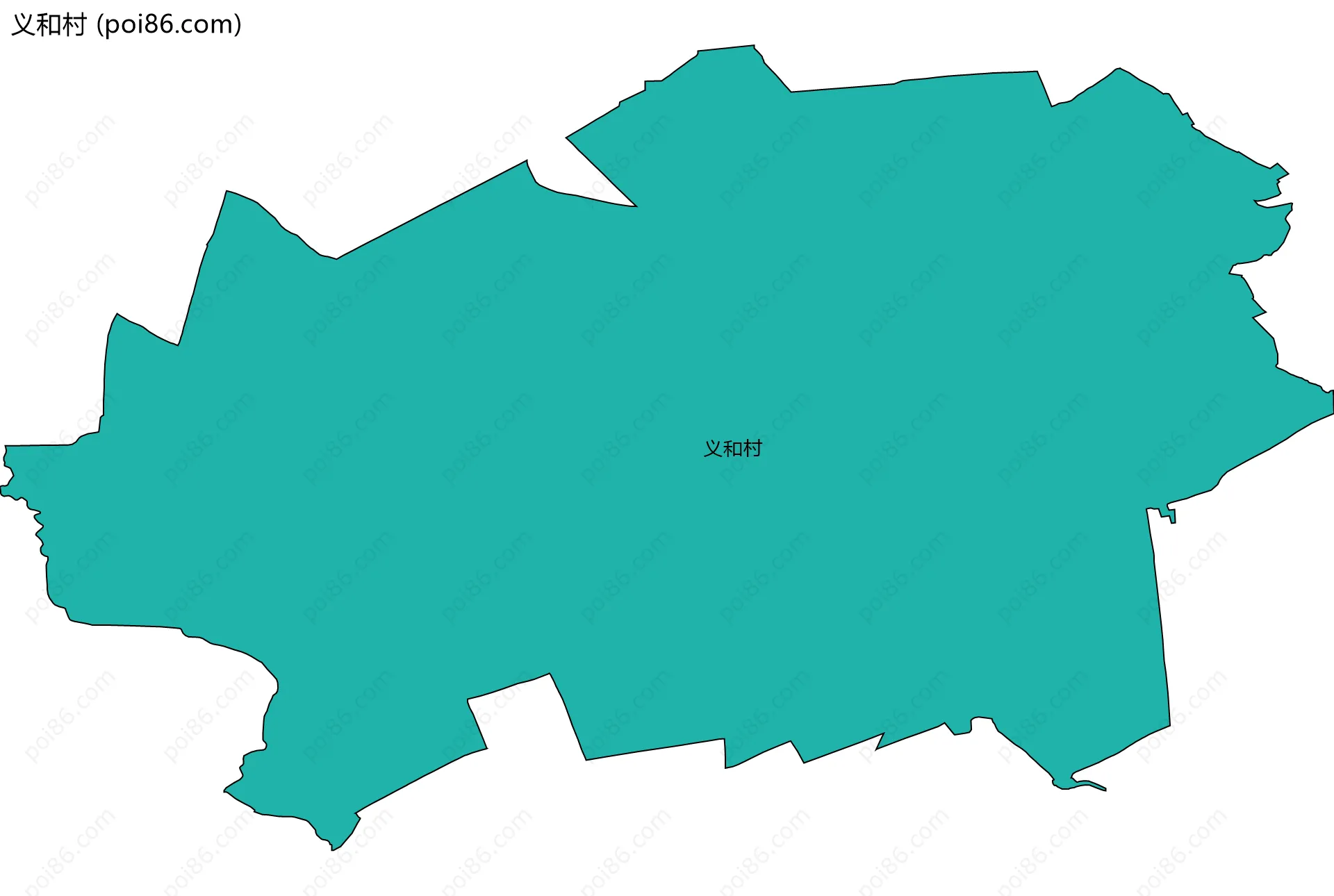义和村边界地图