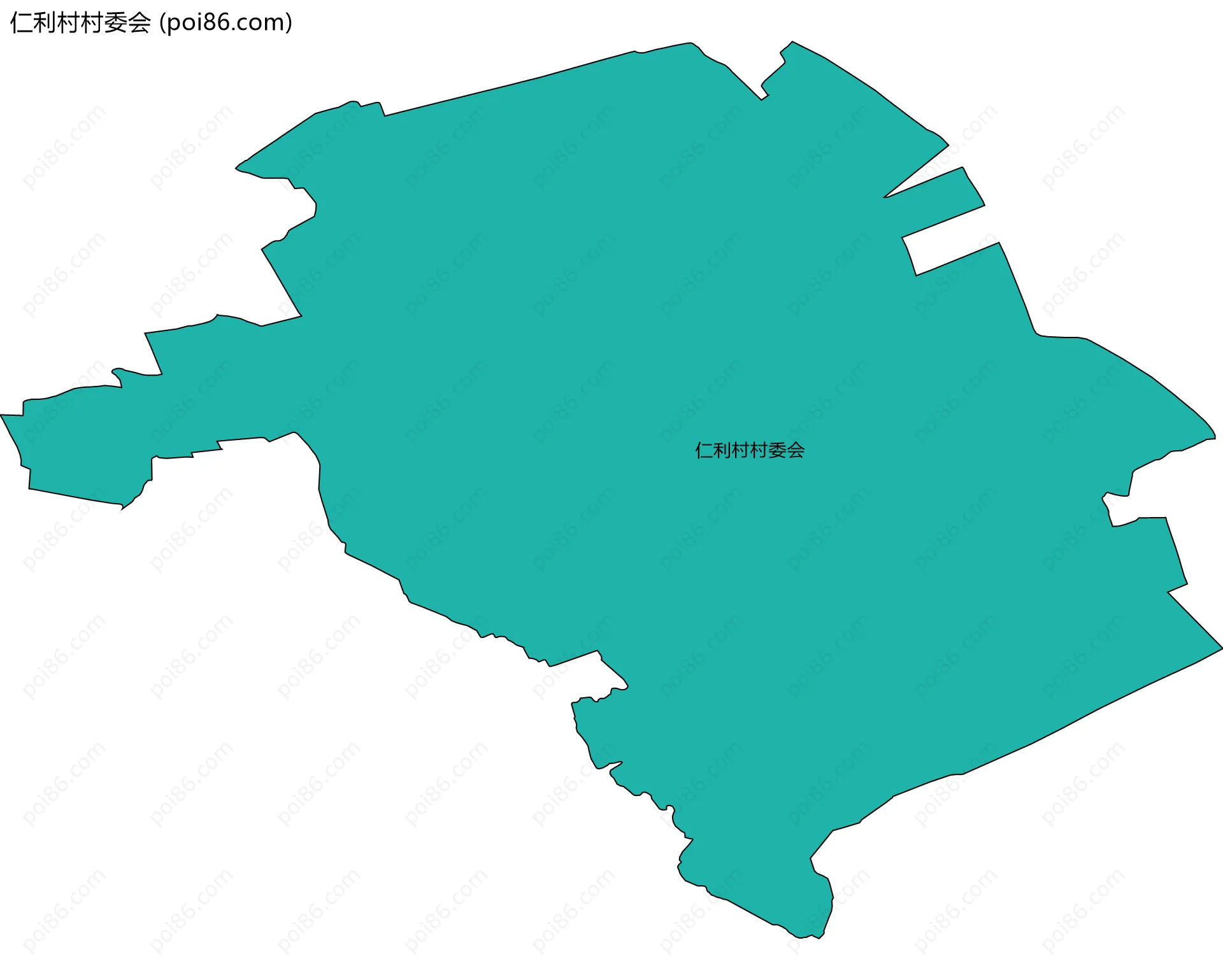 仁利村村委会边界地图